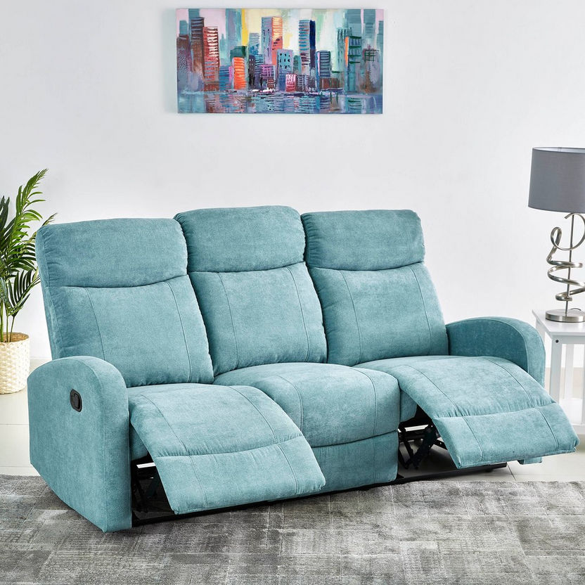Oscar 3-Seater Fabric Recliner-Recliner Sofas-image-2