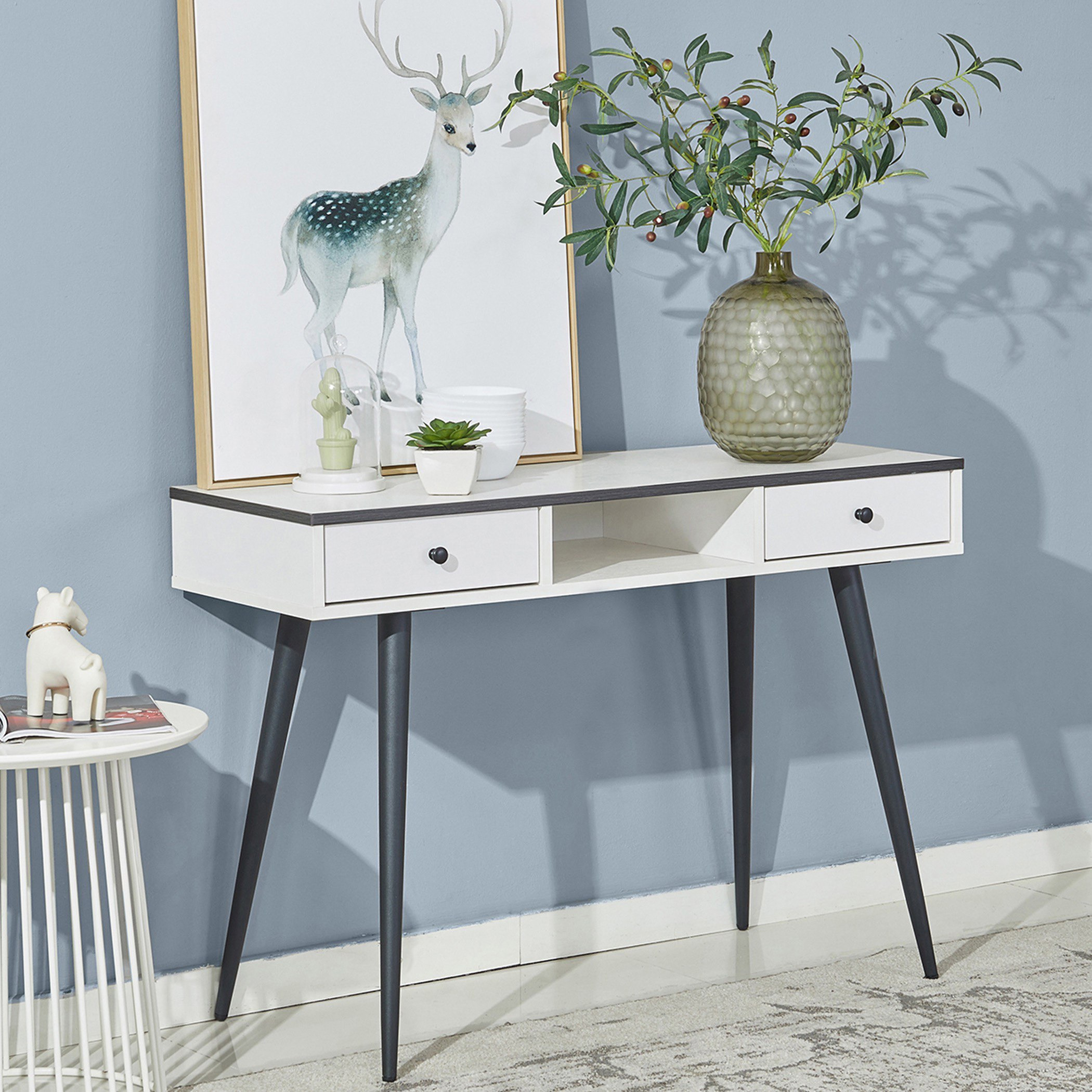 Finland Console Table with 2 Drawers-hbxfurniture-tablesandstands-consoletables-image-1