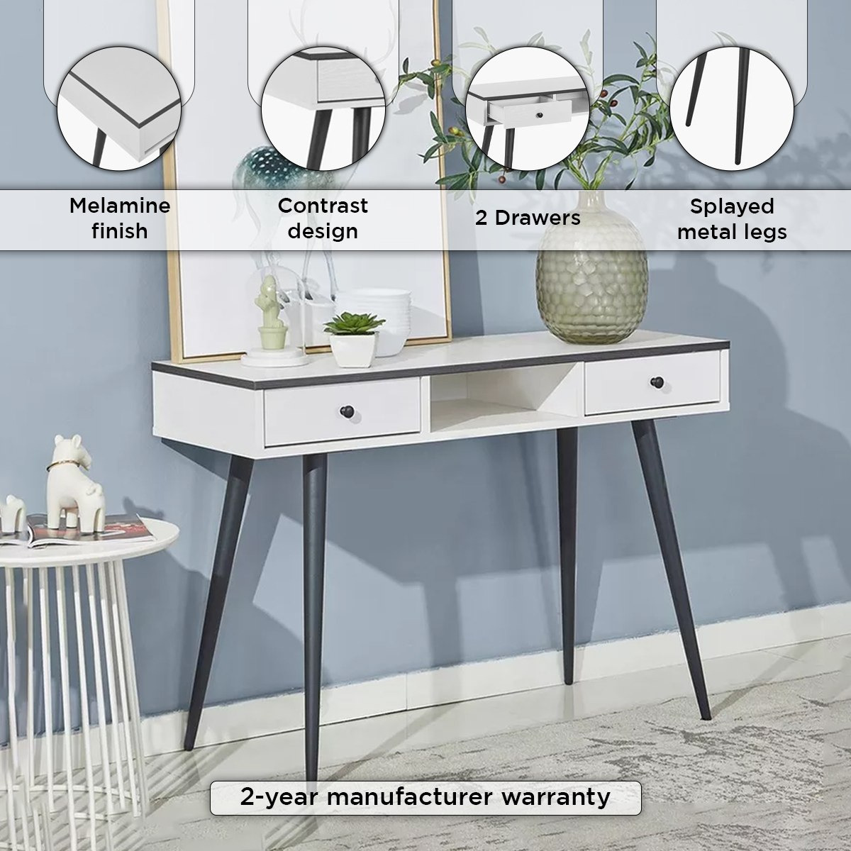 Finland Console Table with 2 Drawers-hbxfurniture-tablesandstands-consoletables-image-4