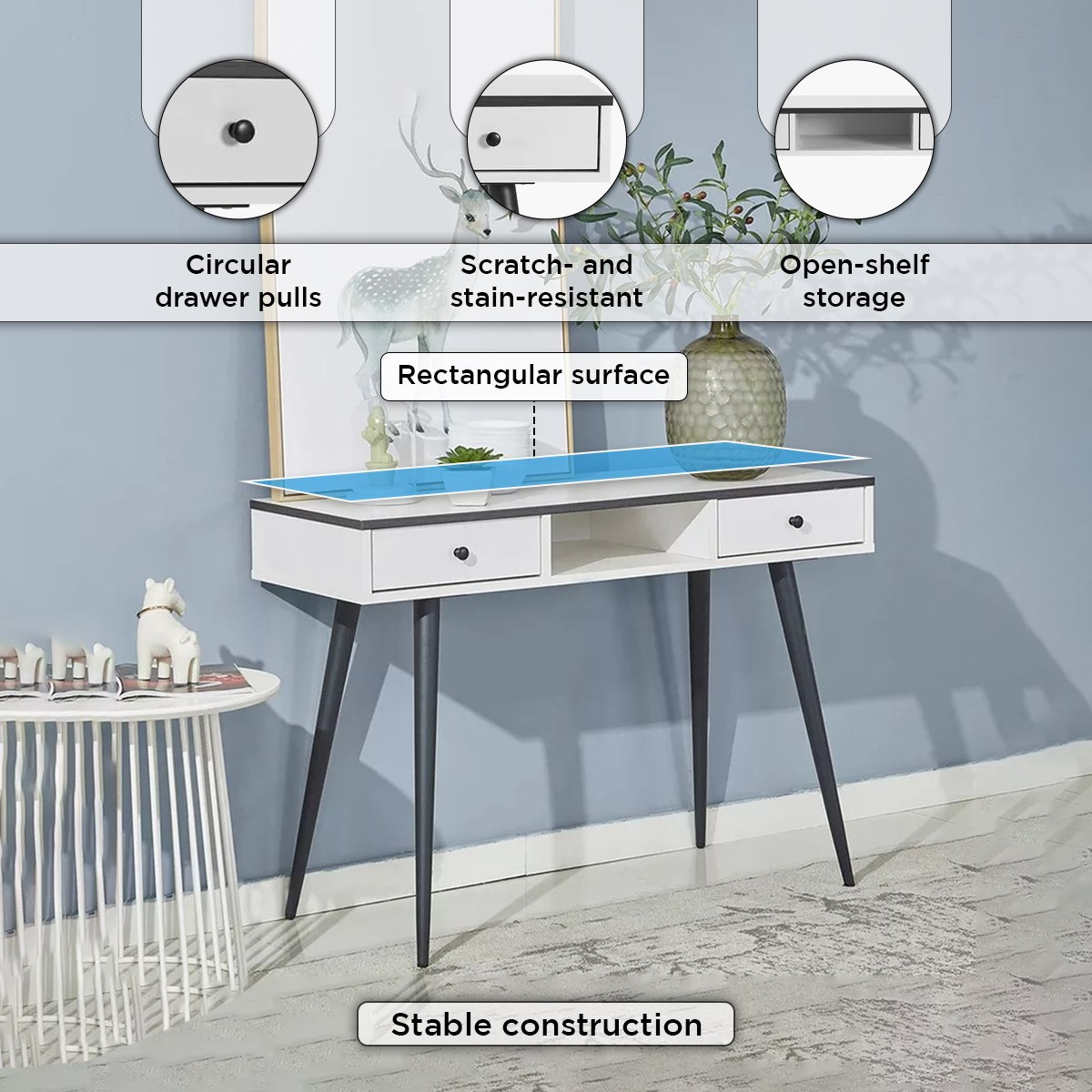 Finland Console Table with 2 Drawers-hbxfurniture-tablesandstands-consoletables-image-5