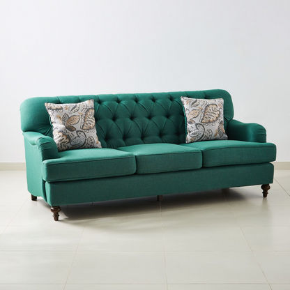 Dorothy 3-Seater Fabric Sofa with 2 Cushions