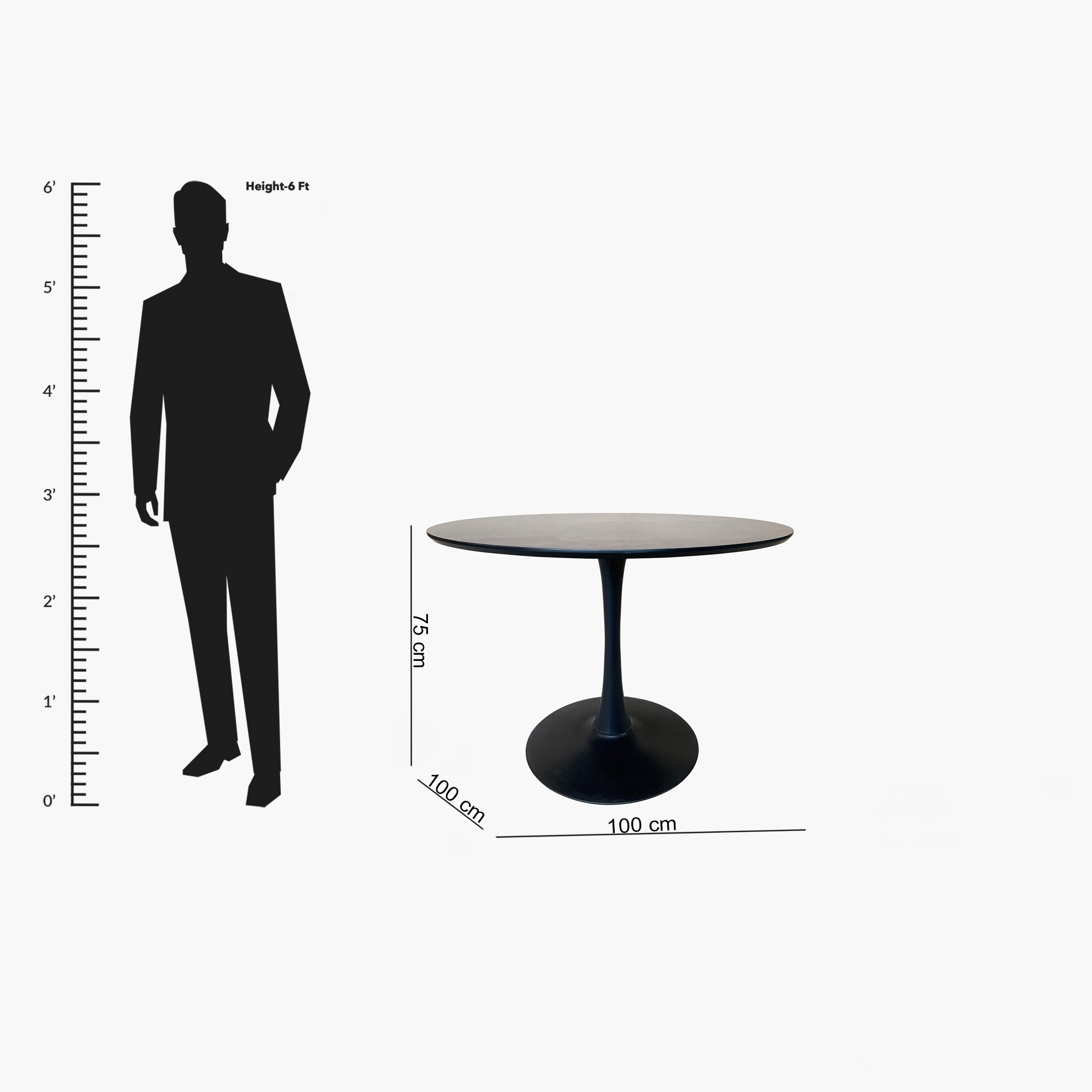 طاولة سفرة مستديرة 4 مقاعد - إلفيس-hbxfurniture-diningtablesandsets-diningtables-fourseater-image-7
