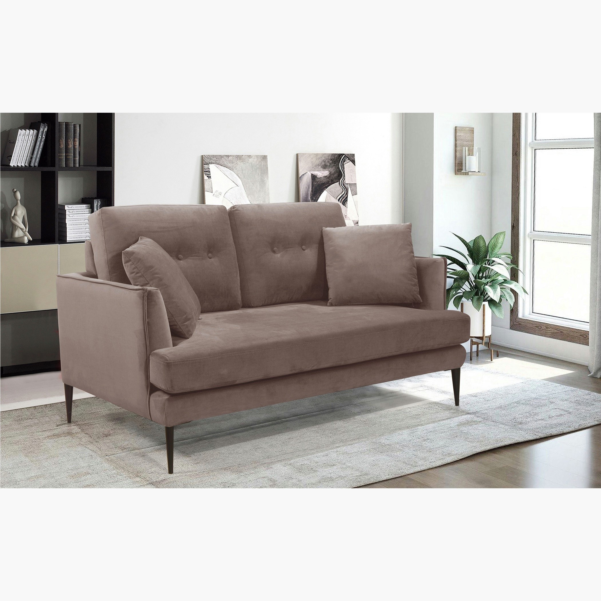 كنبة مخمليّة مقعدين مع وسادتين من توباز-hbxlivingroom-sofasandarmchairs-sofas-image-2