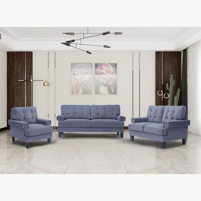 Kinley 1-Seater Velvet Sofa-Armchairs-image-9
