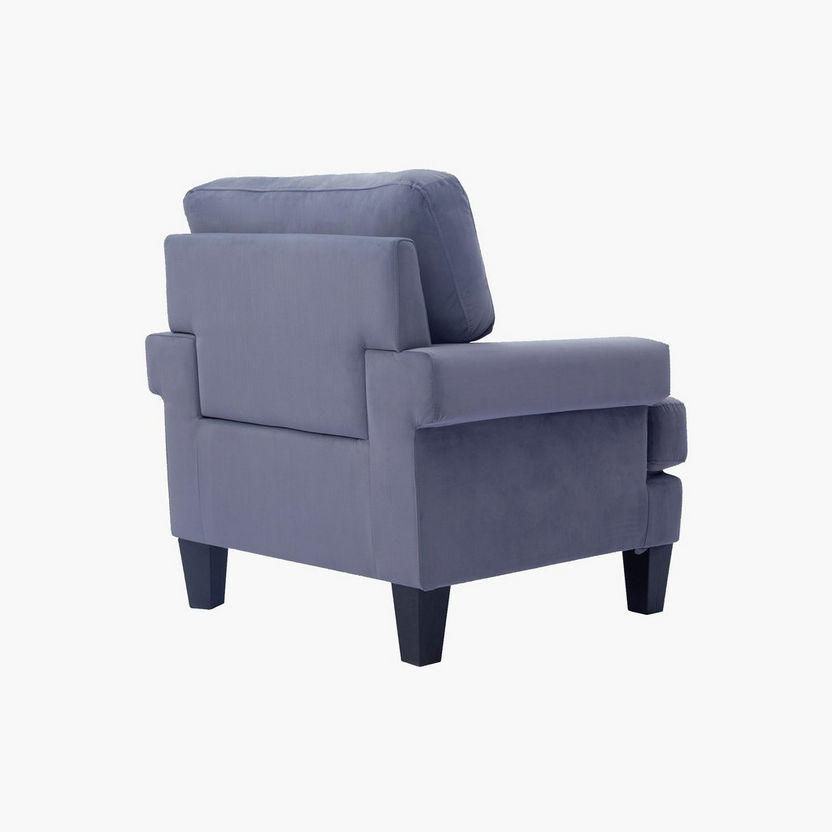Kinley 1-Seater Velvet Sofa-Armchairs-image-3