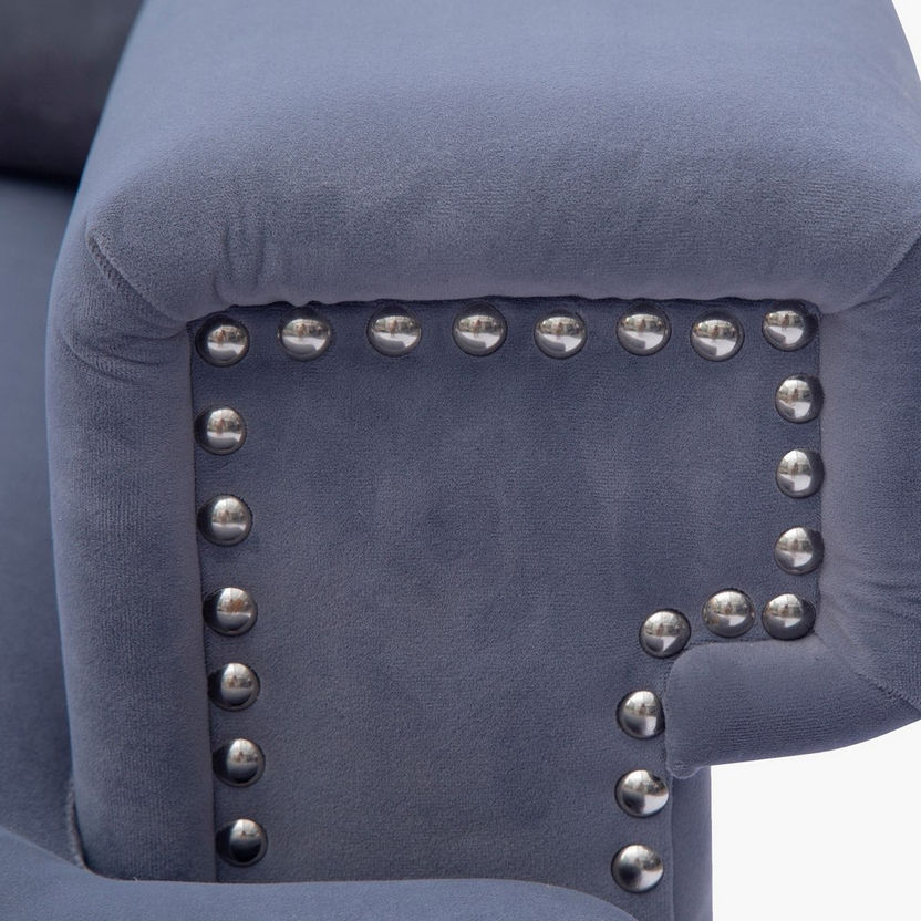 Kinley 1-Seater Velvet Sofa-Armchairs-image-4