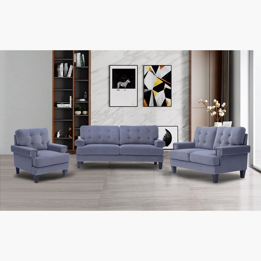 Kinley 1-Seater Velvet Sofa-Armchairs-image-8