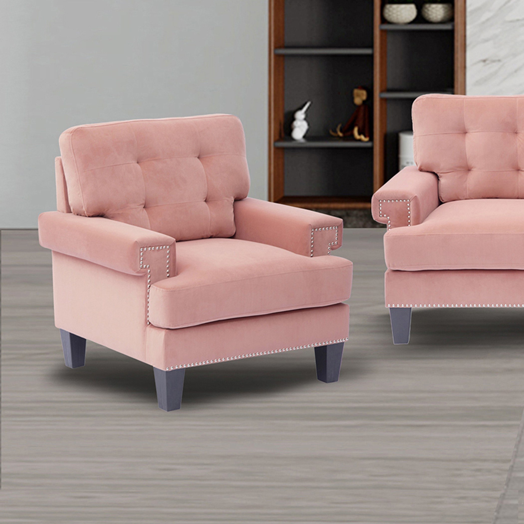كنبة مخمليّة مقعد واحد من كينلي-hbxlivingroom-sofasandarmchairs-sofas-image-1