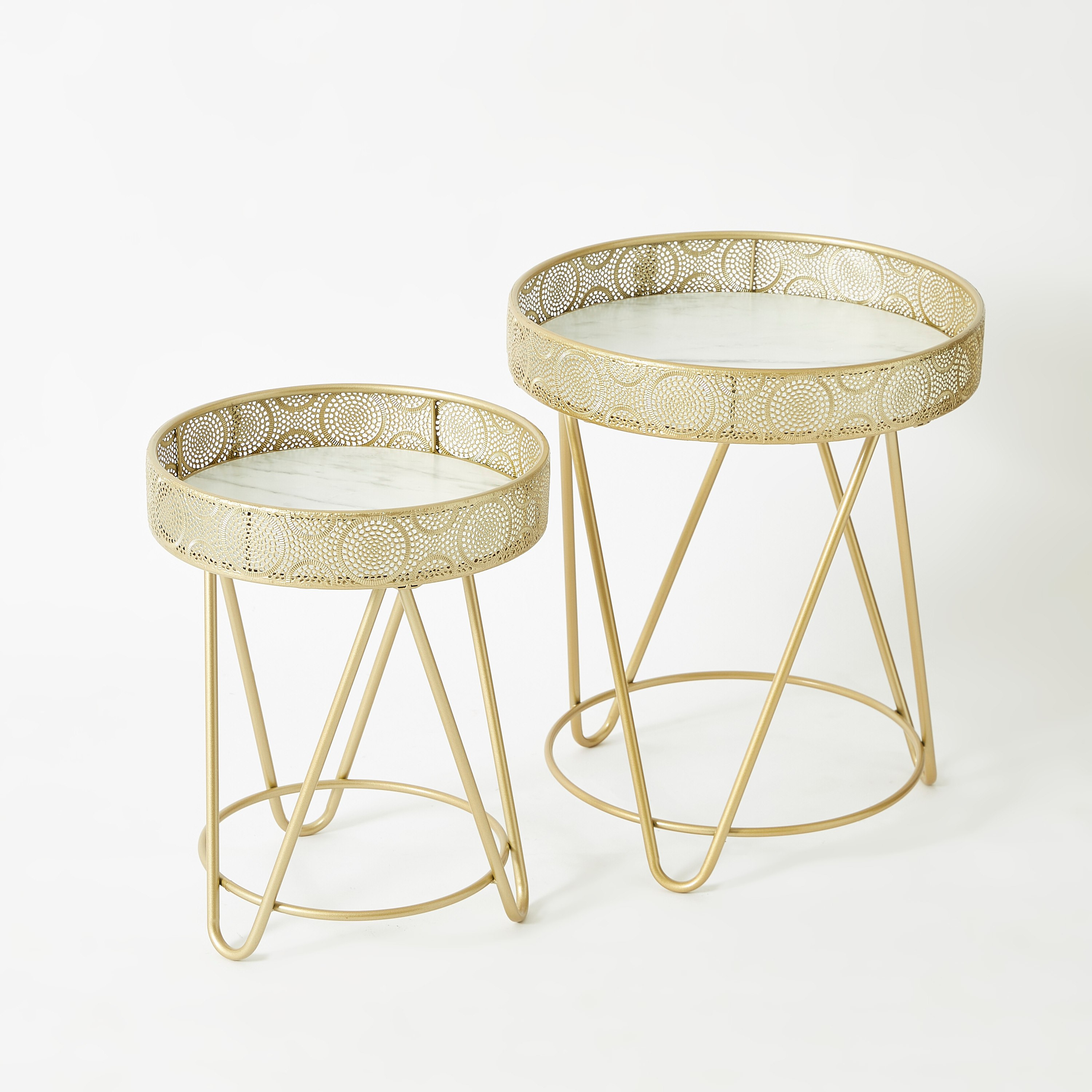 طقم طاولة جانبية قطعتين بسطح رخام من ميرابيل-hbxfurniture-livingroom-endtables-image-7