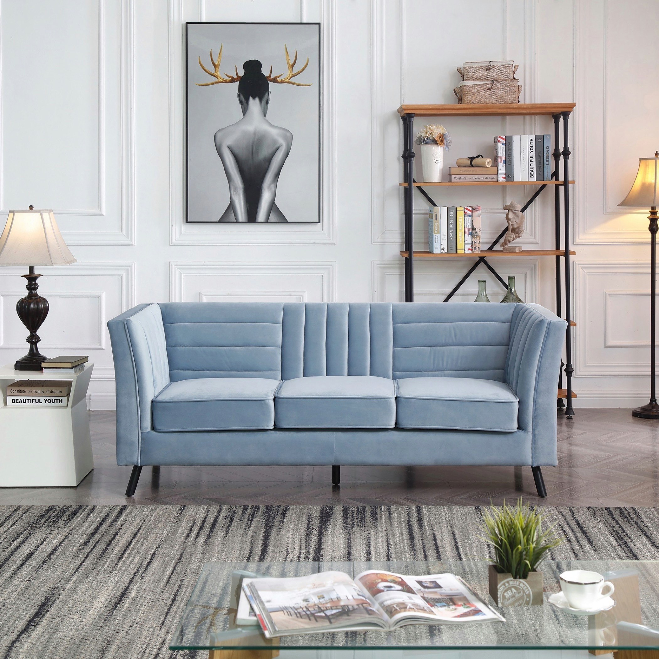 كنبة مخمليّة 3 مقاعد من كورسيكا-hbxlivingroom-sofasandarmchairs-sofas-image-1