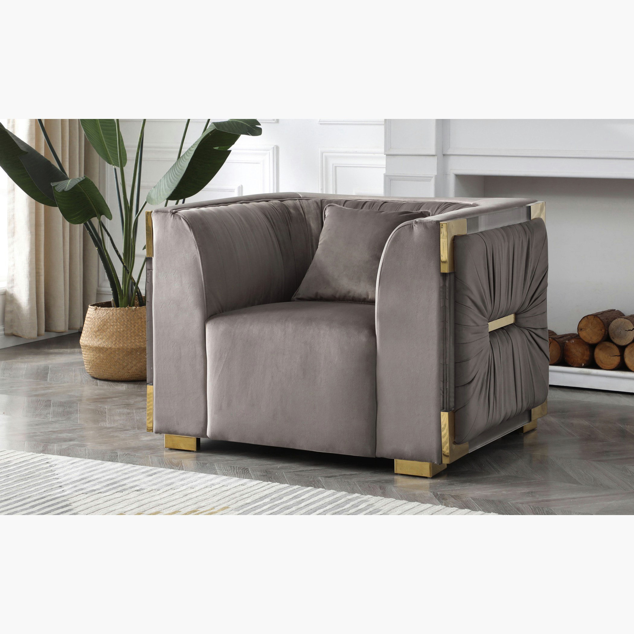 كنبة مخمليّة مقعد واحد مع وسادة من آناليسا-hbxlivingroom-sofasandarmchairs-sofas-image-1