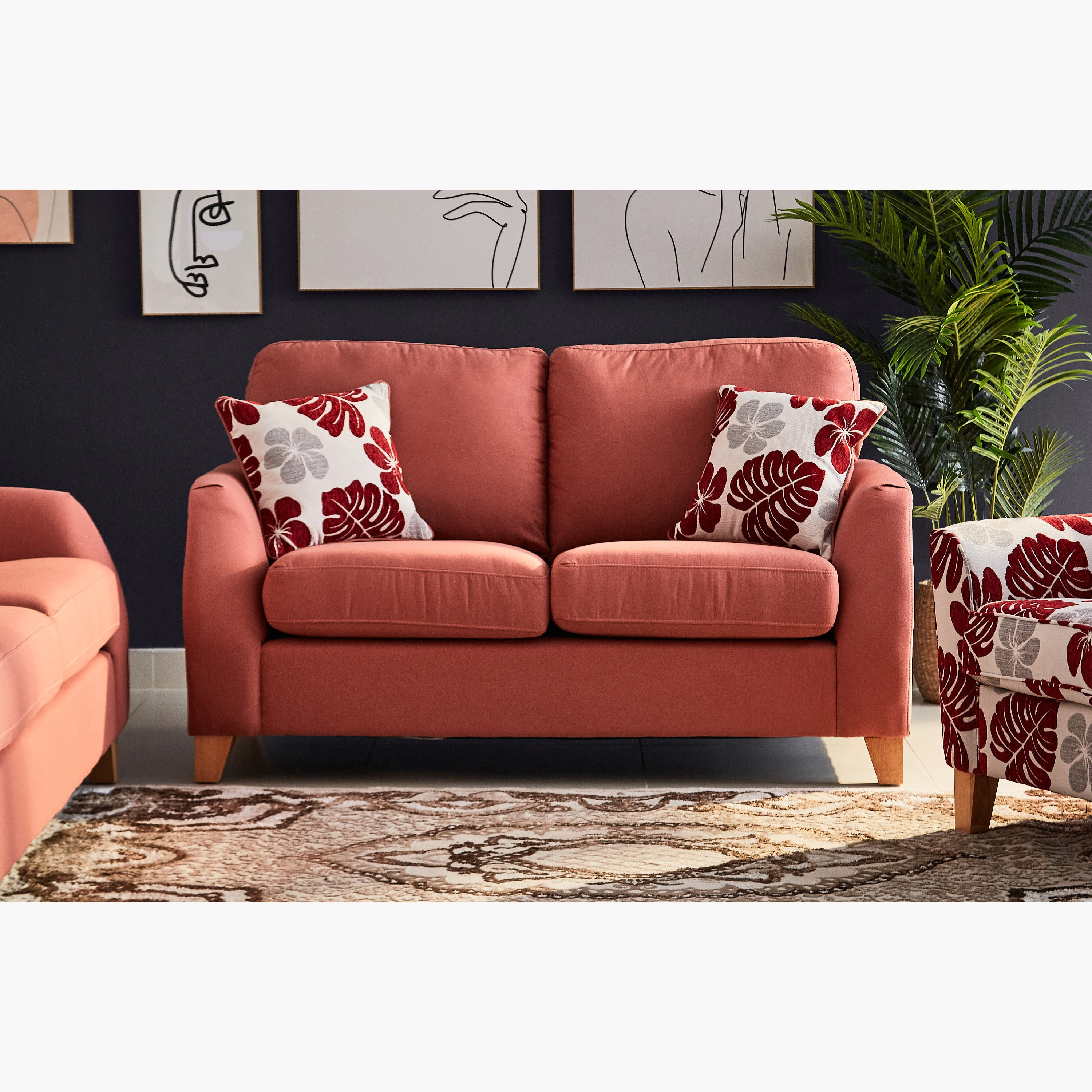 Debora 2-Seater Sofa with 2 Cushions-hbxlivingroom-sofasandarmchairs-sofas-image-1