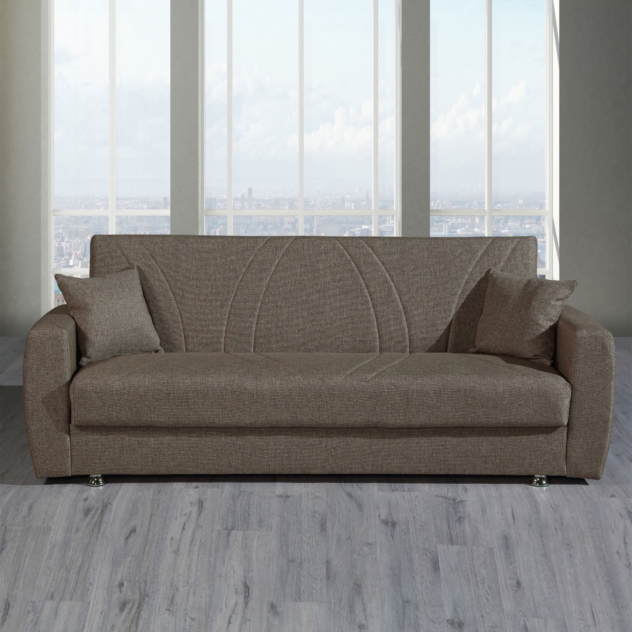 كنبة سرير قماشيّة لارج مع وحدة تخزين ووسادتين من داليا-hbxlivingroom-sofasandarmchairs-sofas-image-1