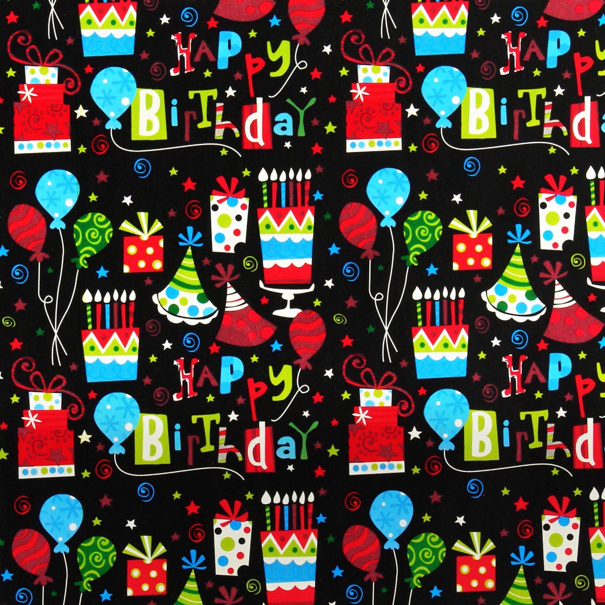 Party Time Happy Birthday Print Gift Wrapping Paper - 70x200 cm-hbxhomeware-hbxkidsandyouth-image-2