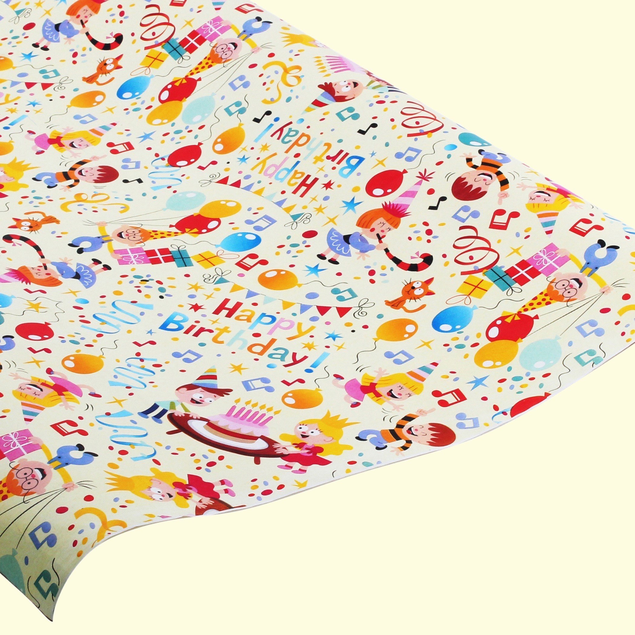 ورق تغليف هدايا بطبعات كيدز بلاي تايم من بارتي تايم - 70x200 سم-hbxhomeware-hbxkidsandyouth-image-1