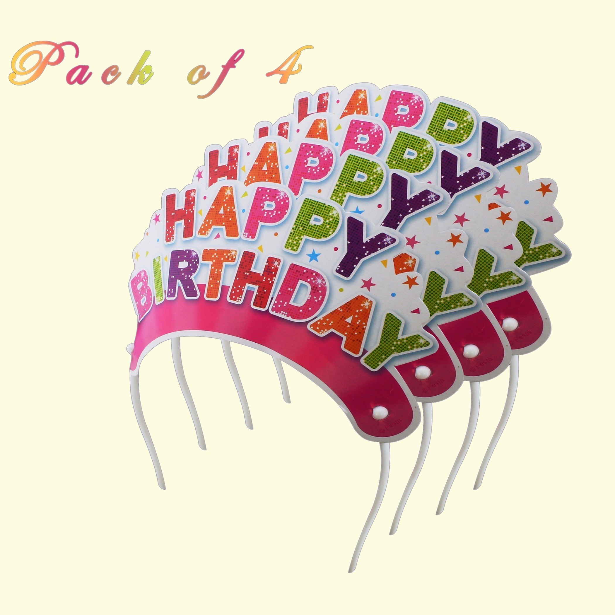 طقم تيجان هابي بيرثداي من بارتي تايم - 4 قطع-hbxhomeware-hbxkidsandyouth-image-1