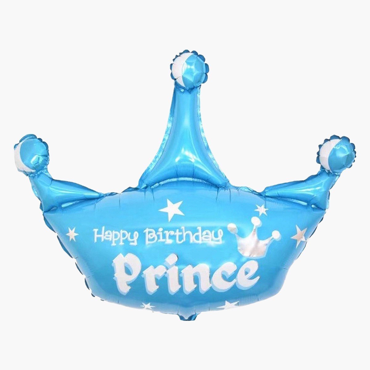 Party Time Happy Birthday Prince Crown Shaped Balloon-hbxhomeware-hbxkidsandyouth-image-1