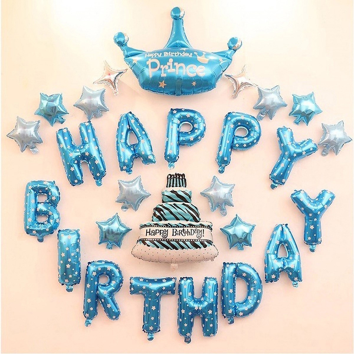 Party Time Happy Birthday Prince Crown Shaped Balloon-hbxhomeware-hbxkidsandyouth-image-2