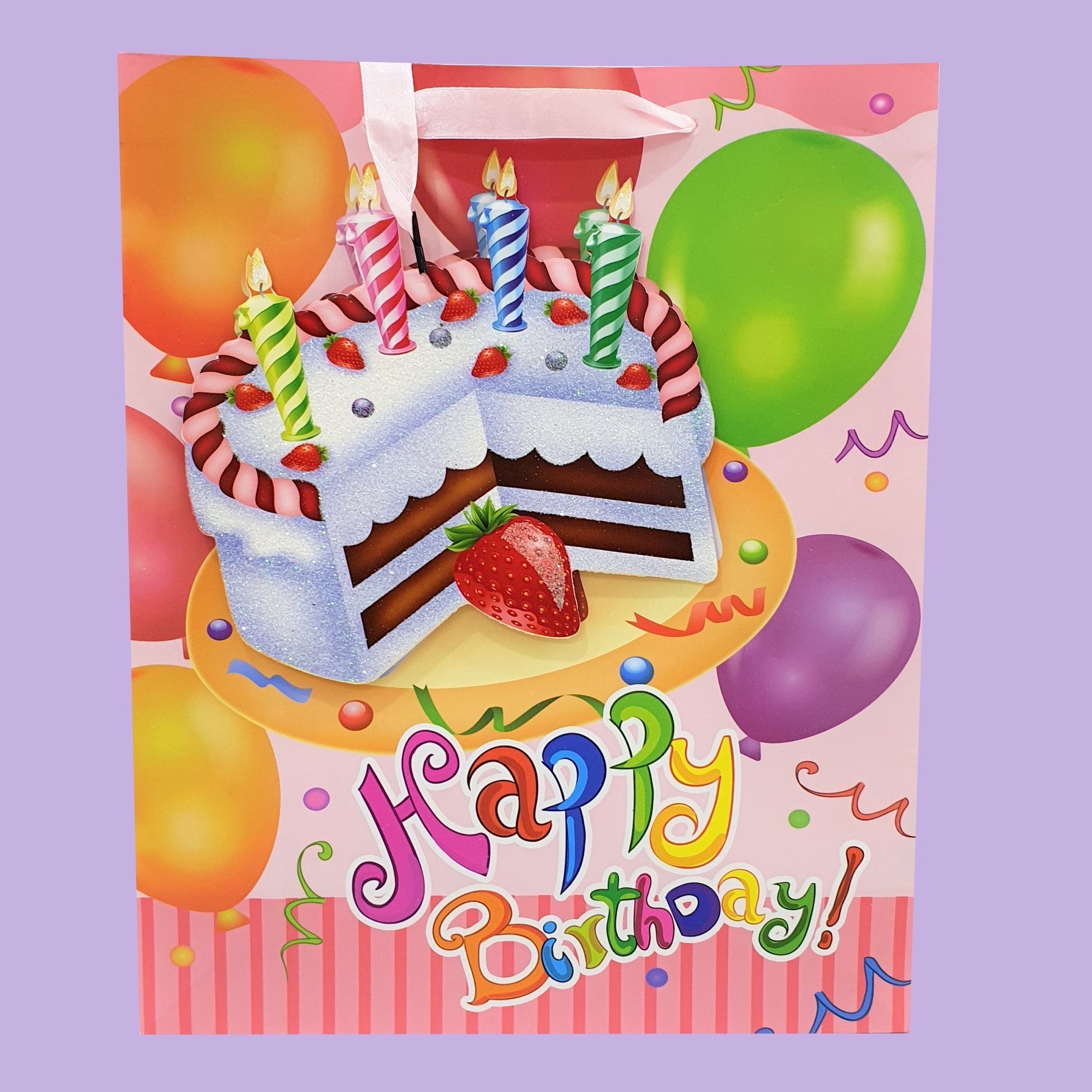 شنطة ورق بطبعات كعك عيد ميلاد 3 دي من بلاي تايم - 26x32x10 سم-hbxhomeware-hbxkidsandyouth-image-2