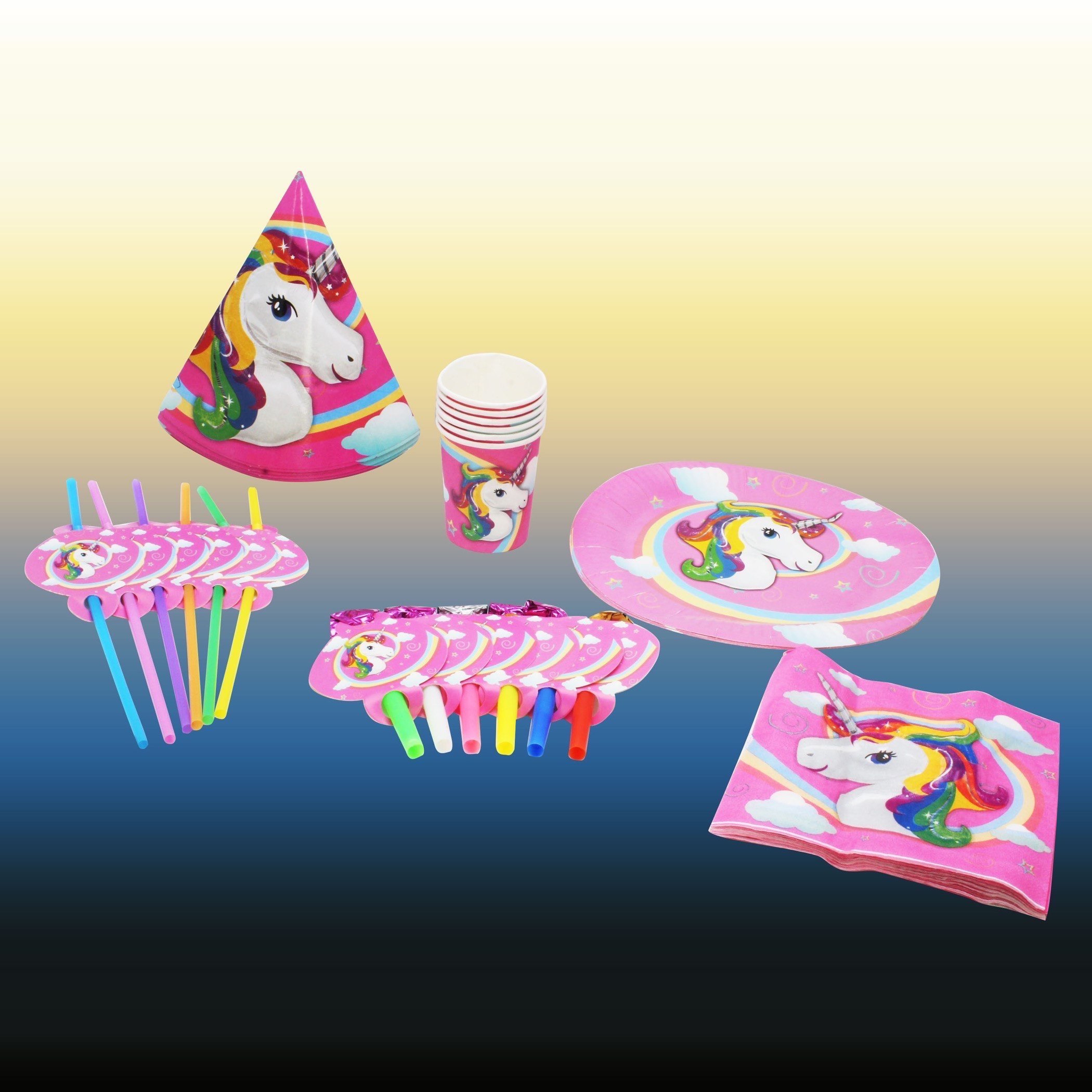 طقم حفلة 36 قطعة بطبعات يونيكورن من بارتي تايم-hbxhomeware-hbxkidsandyouth-image-1