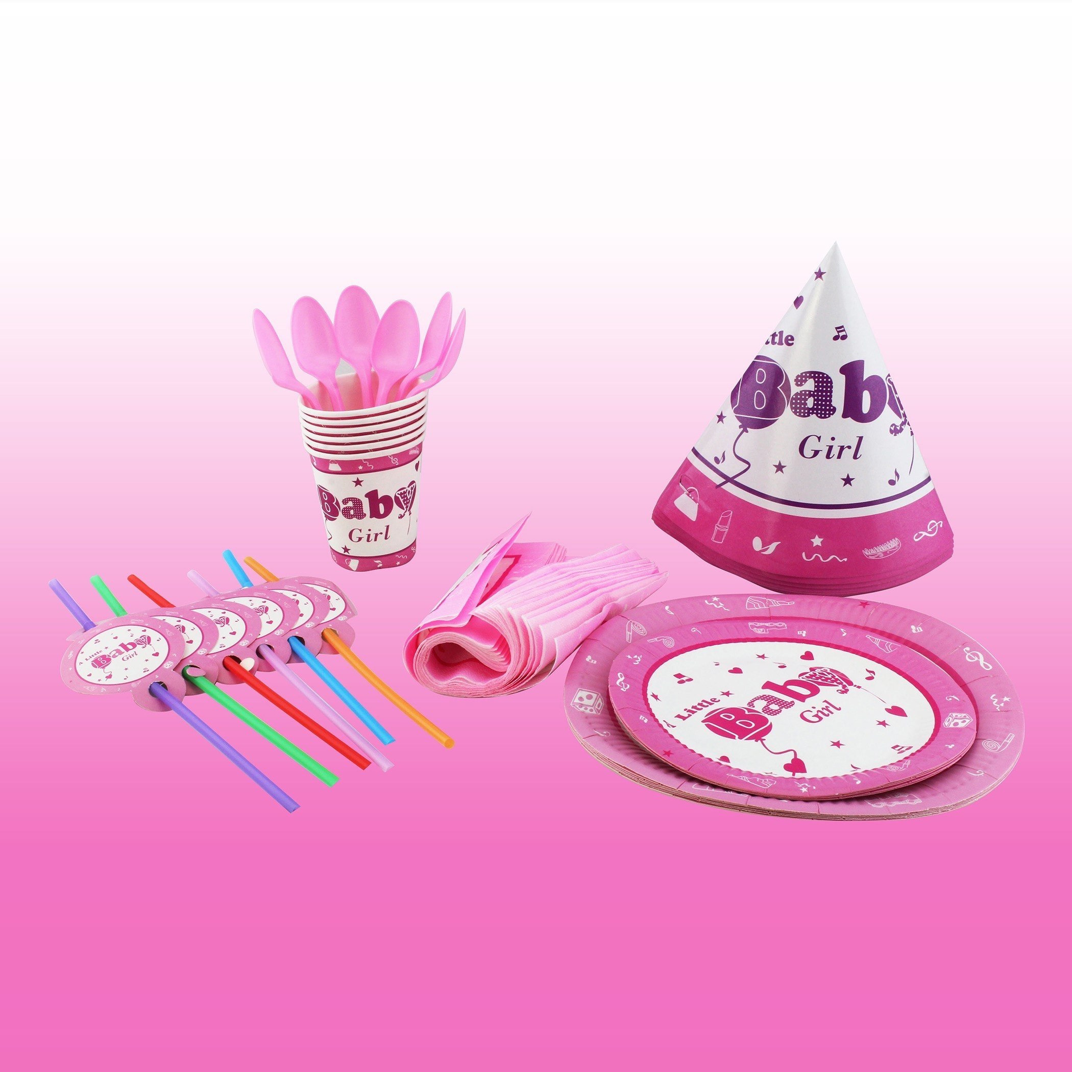 طقم حفلة 36 قطعة بطبعات بايبي جيرل من بارتي تايم-hbxhomeware-hbxkidsandyouth-image-2
