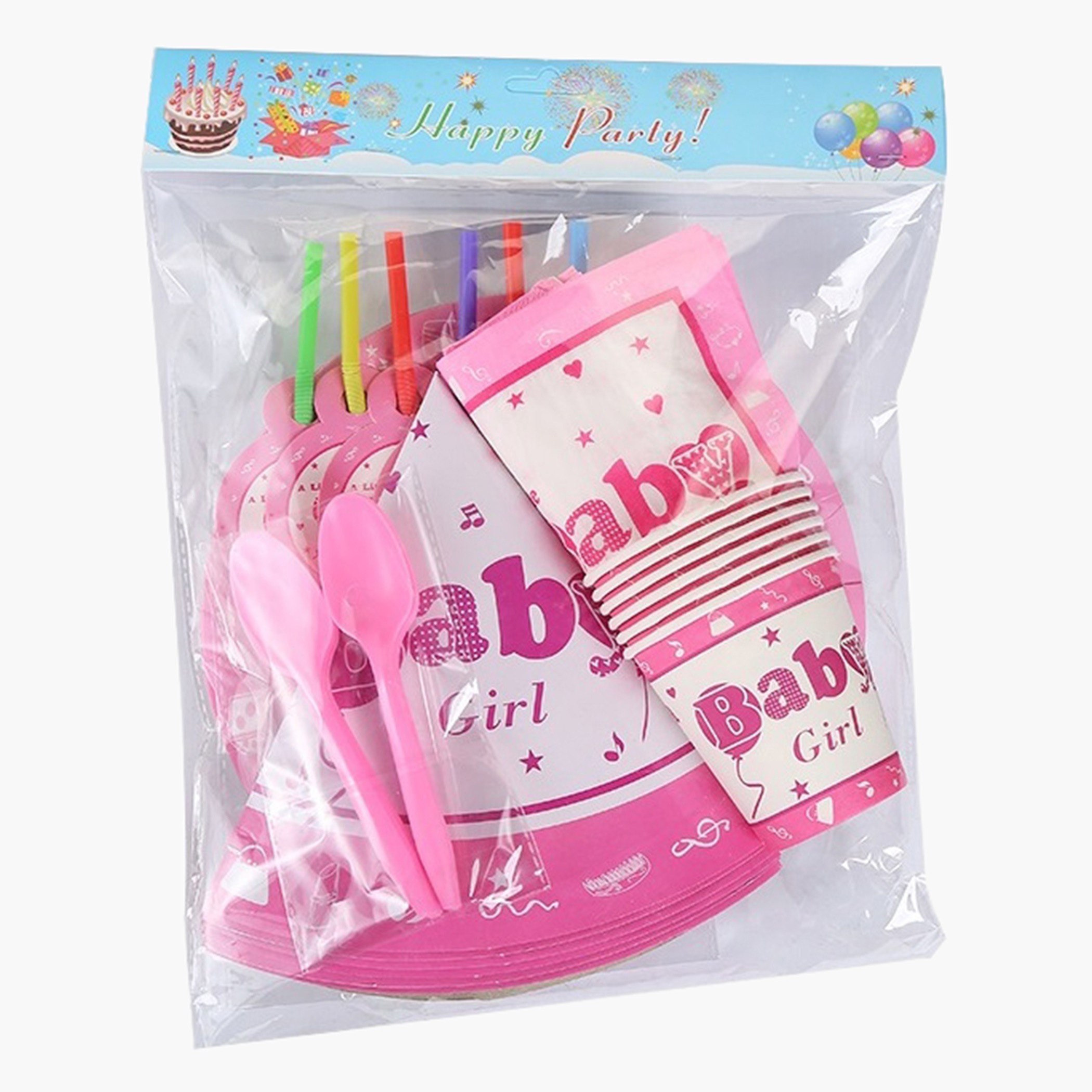 طقم حفلة 36 قطعة بطبعات بايبي جيرل من بارتي تايم-hbxhomeware-hbxkidsandyouth-image-1
