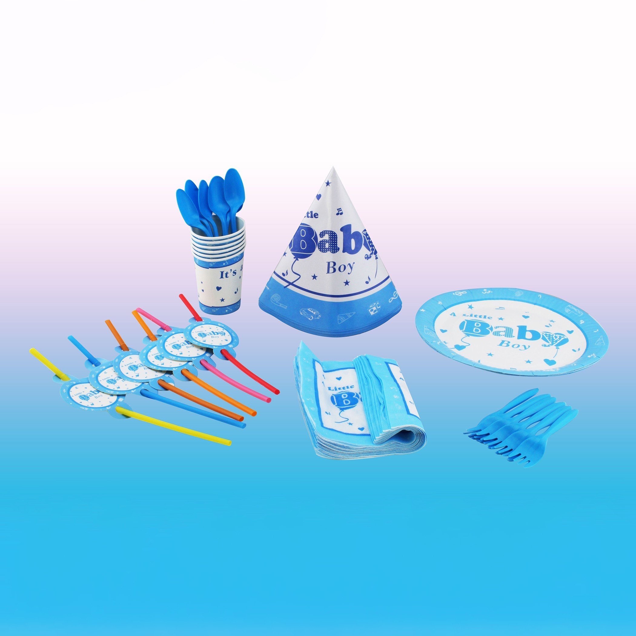 طقم حفلة 36 قطعة بطبعات بايبي بوي من بارتي تايم-hbxhomeware-hbxkidsandyouth-image-2