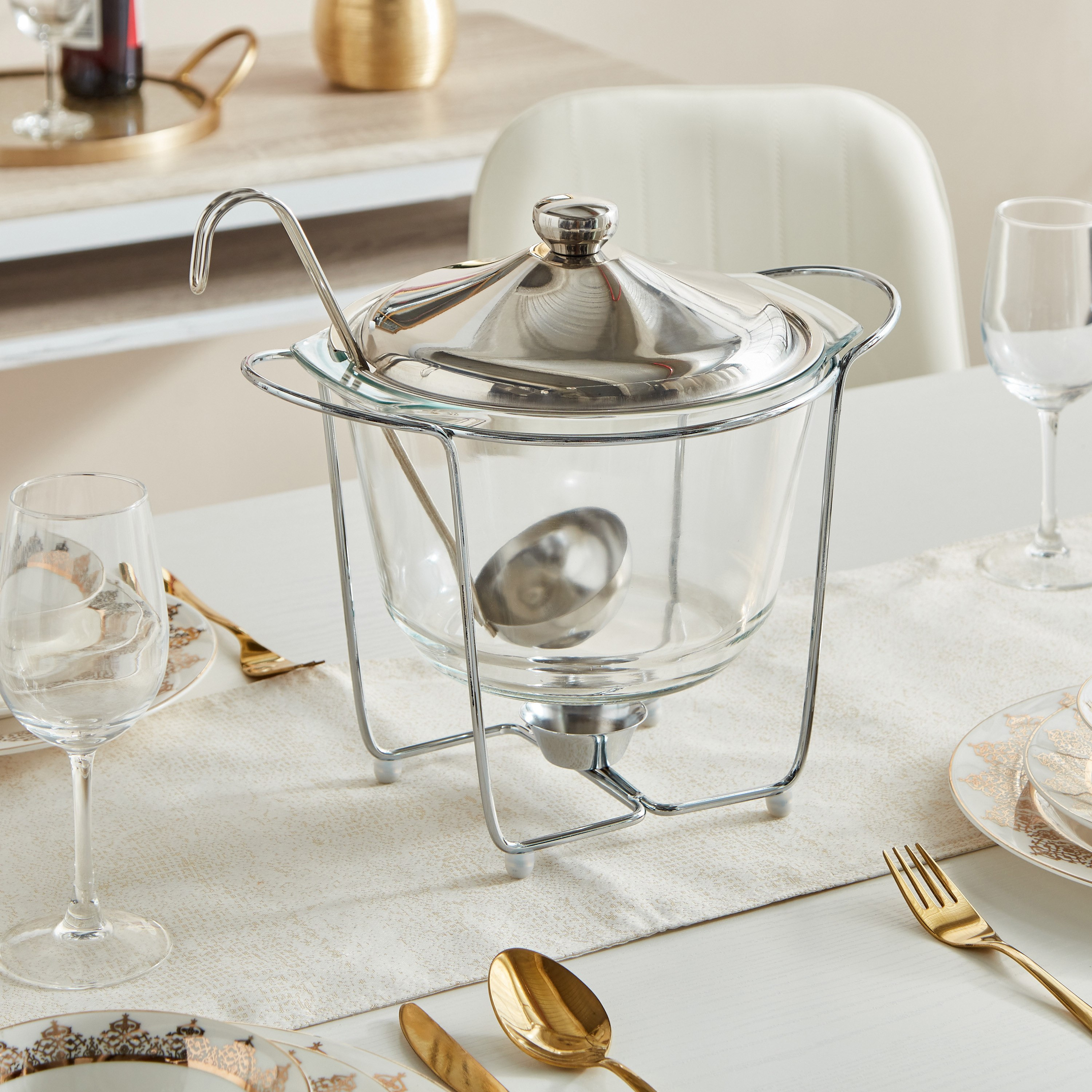 وعاء تسخين حساء بمغرفة من ويلشاين - 4 لتر-hbxdecorandfurnishings-tabletop-serveware-image-1