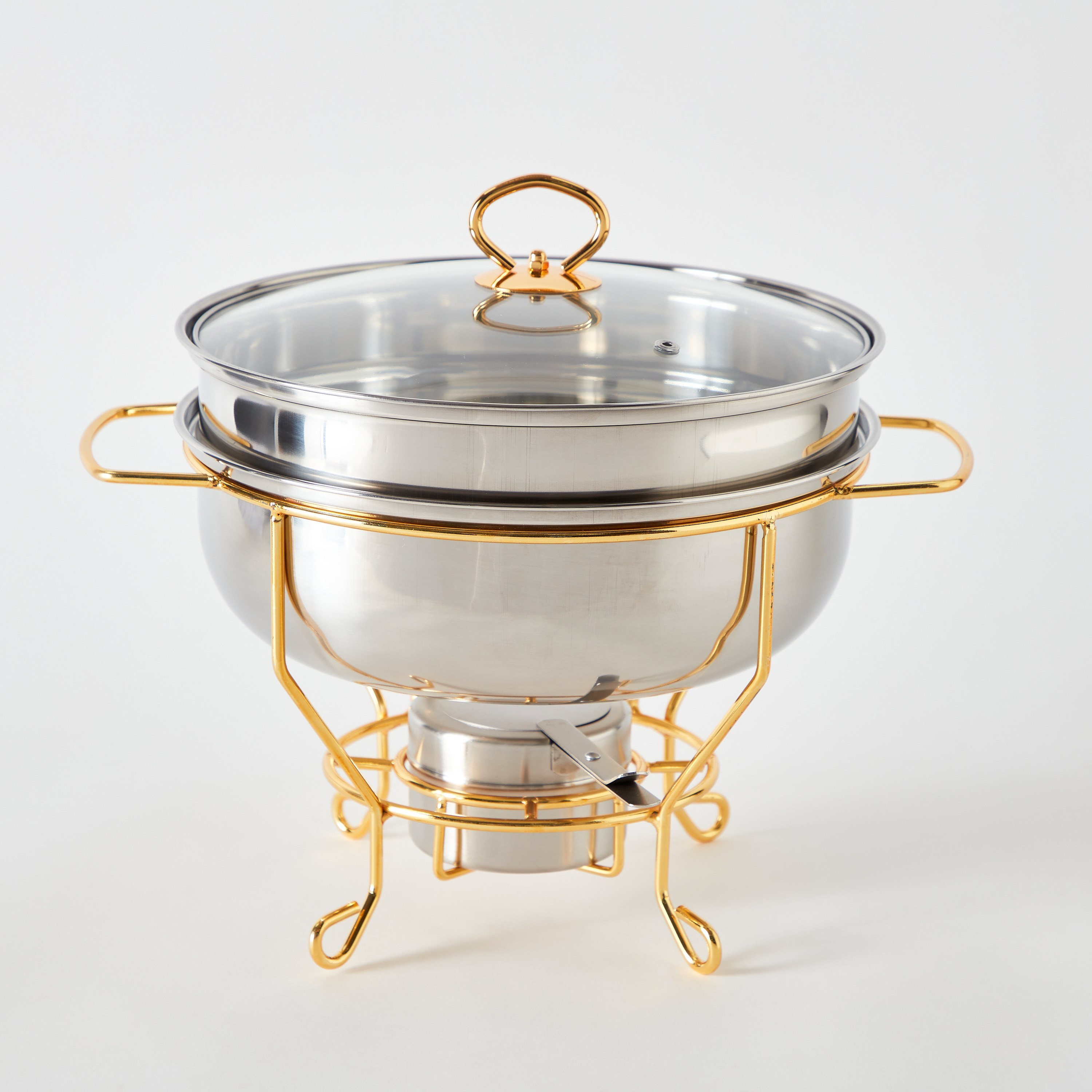 Wellshine Steel Chafing Dish with Lid - 3.5 L-hbxdecorandfurnishings-tabletop-serveware-image-10