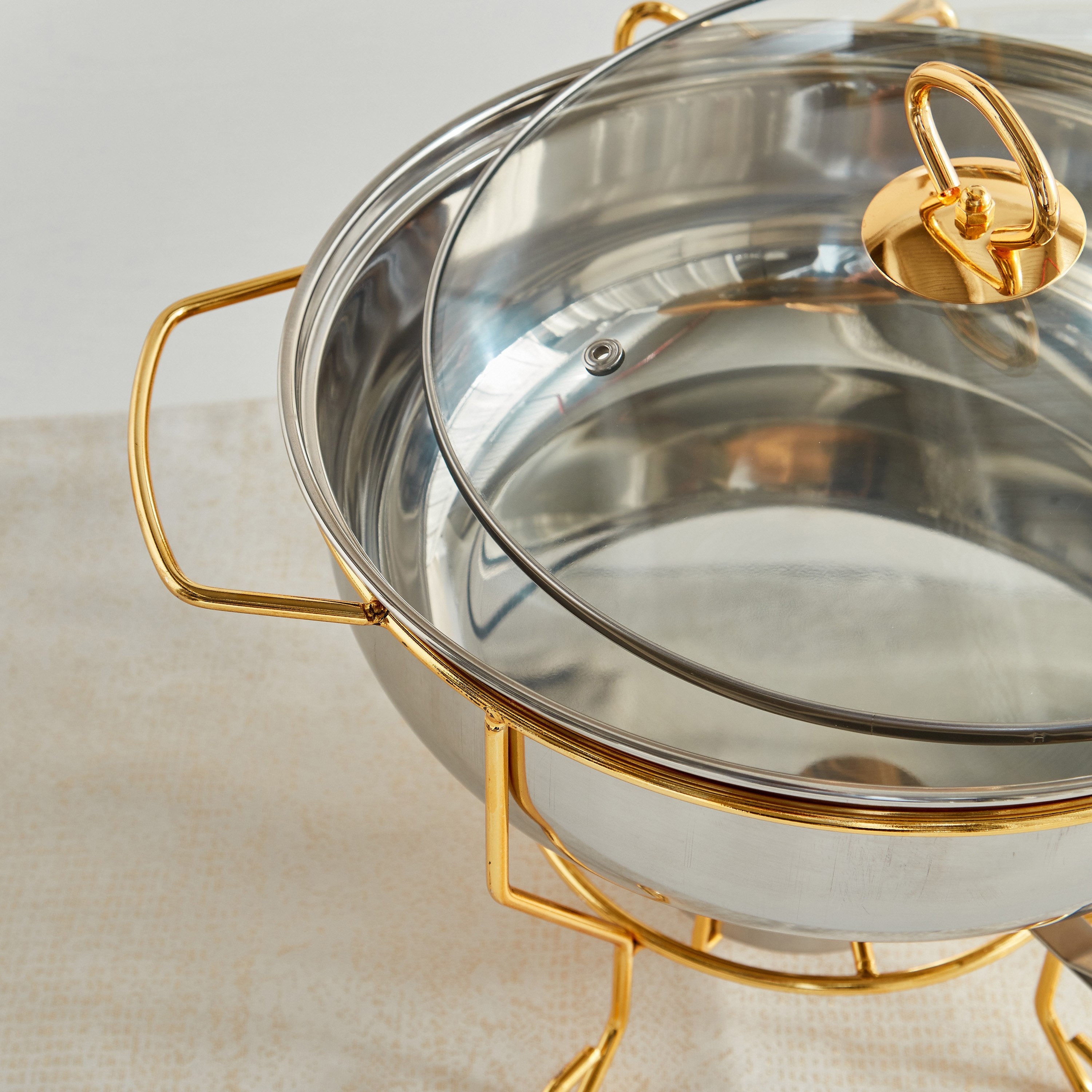 Wellshine Steel Chafing Dish with Lid - 3.5 L-hbxdecorandfurnishings-tabletop-serveware-image-7