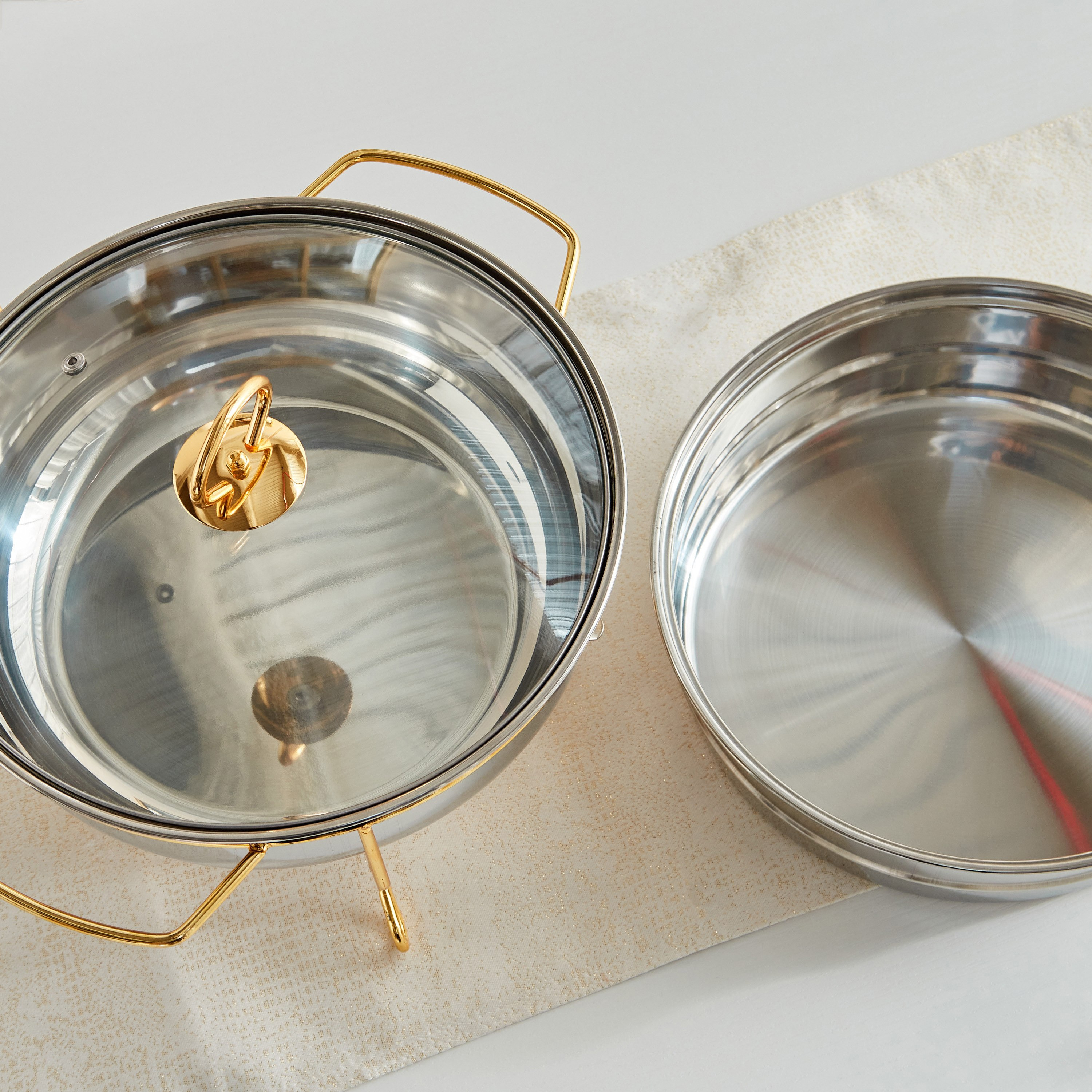Wellshine Steel Chafing Dish with Lid - 3.5 L-hbxdecorandfurnishings-tabletop-serveware-image-8