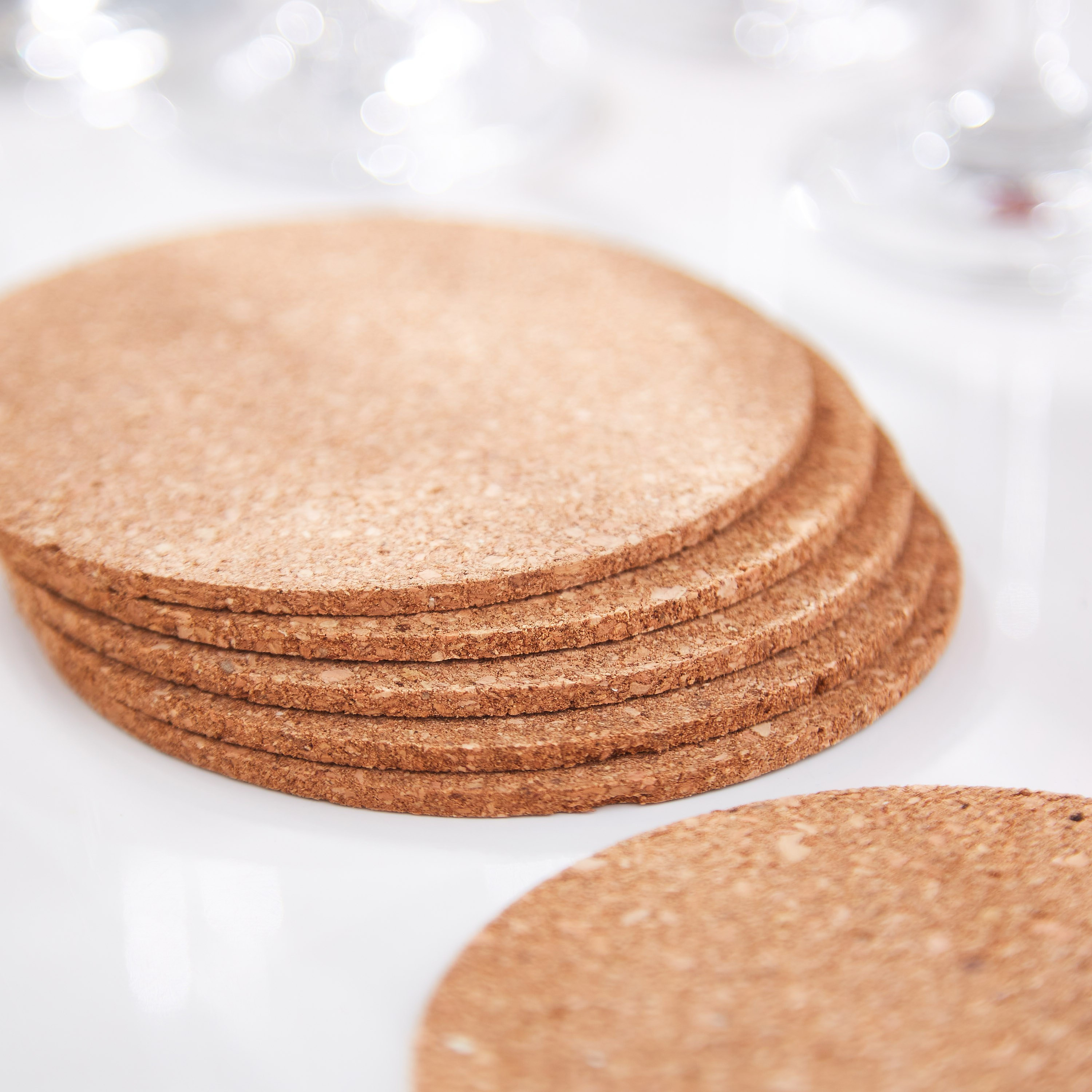 Vega Cork 6-Piece Round Coaster Set-hbxkitchen-kitchenware-kitchenaccessories-image-2