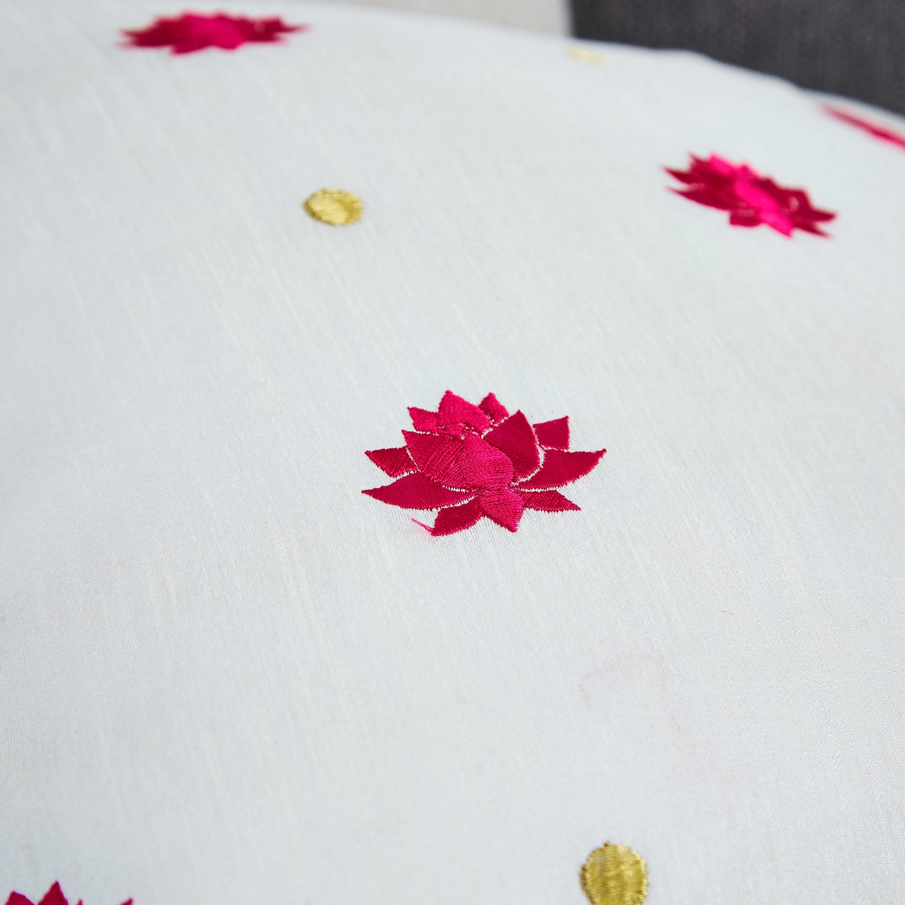 Samarkand Lotus Embroidered Cushion Cover - 40x40 cm-hbxhomeware-cushionsandcovers-cushioncovers-image-2