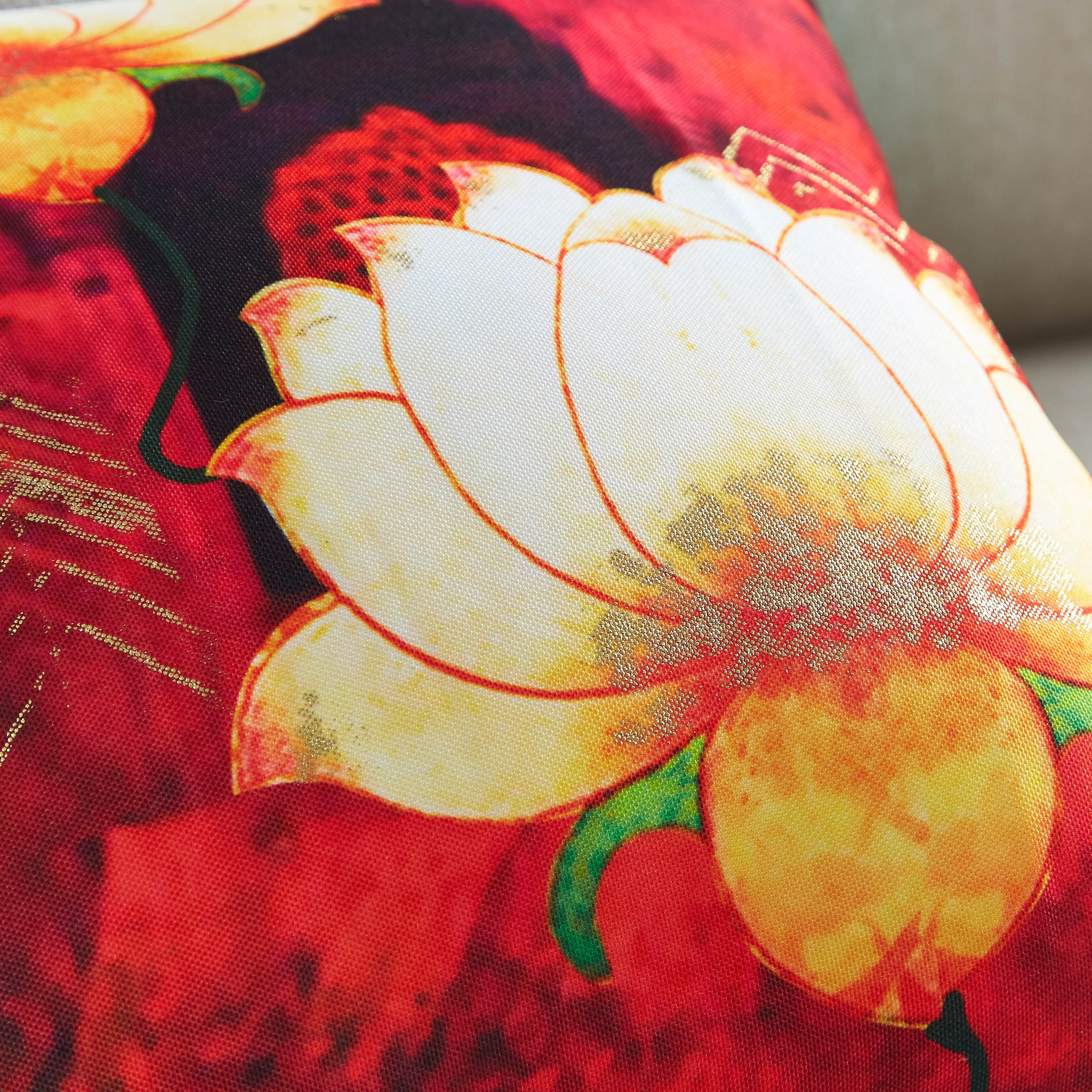 Lotus Digital Print Cushion Cover - 40x40 cm-hbxhomeware-cushionsandcovers-cushioncovers-image-2