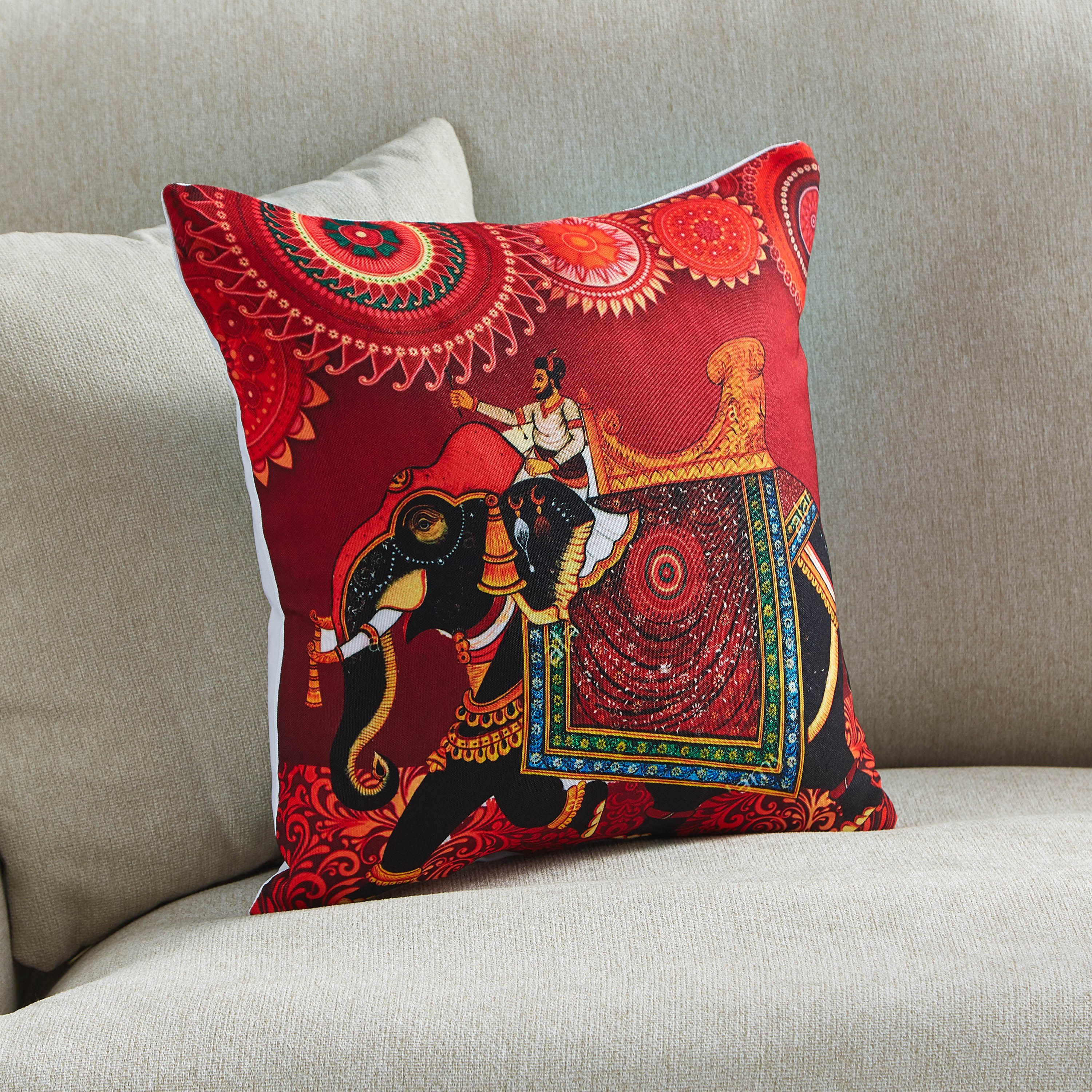 غطاء وسادة بطبعات فيل رقمية - 40x40 سم-hbxhomeware-cushionsandcovers-cushioncovers-image-1