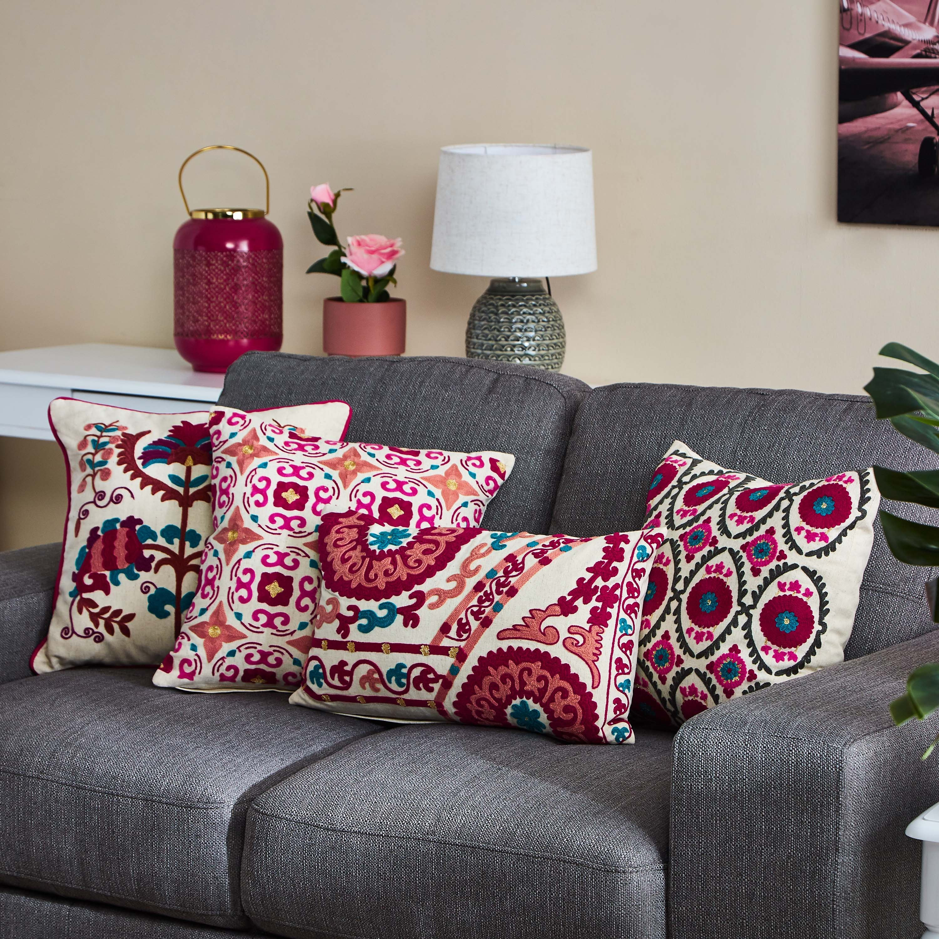 Suzani Karma Embroidered Filled Cushion - 30x50 cm-hbxlivingroom-furnishings-cushionsandcovers-filledcushions-image-4