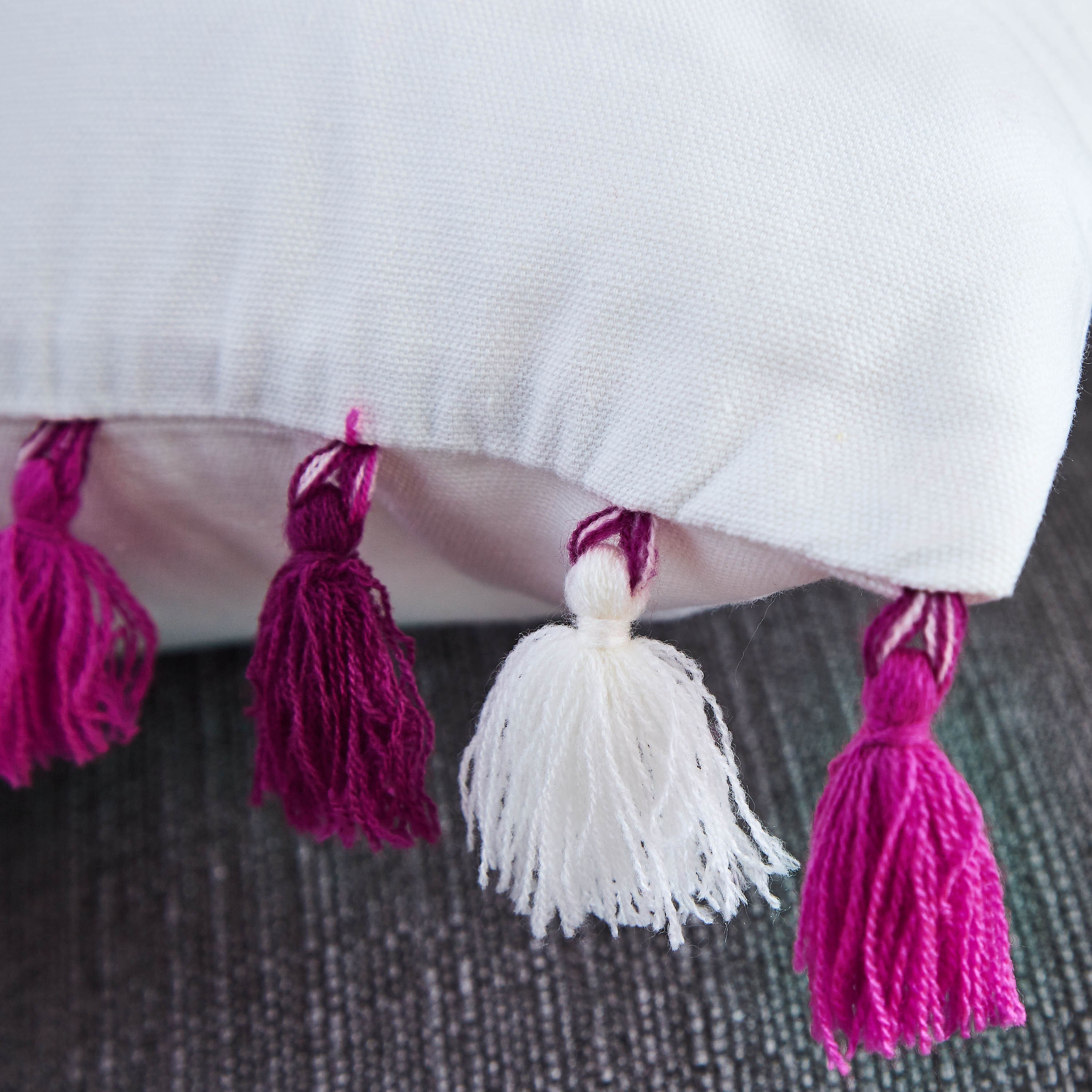Majestic Pom-Pom Filled Cushion - 40x40 cm-hbxlivingroom-furnishings-cushionsandcovers-filledcushions-image-2