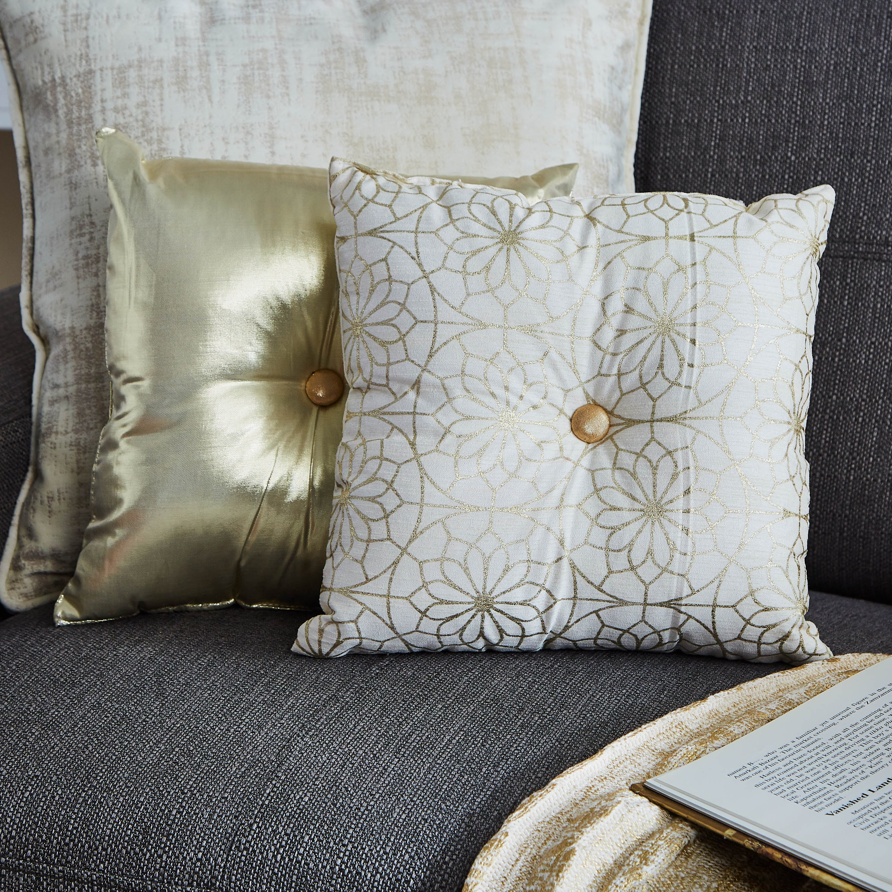 Samarkand Jali 2-Piece Foil Print Filled Cushion Set - 30x30 cm-hbxlivingroom-furnishings-cushionsandcovers-filledcushions-image-1