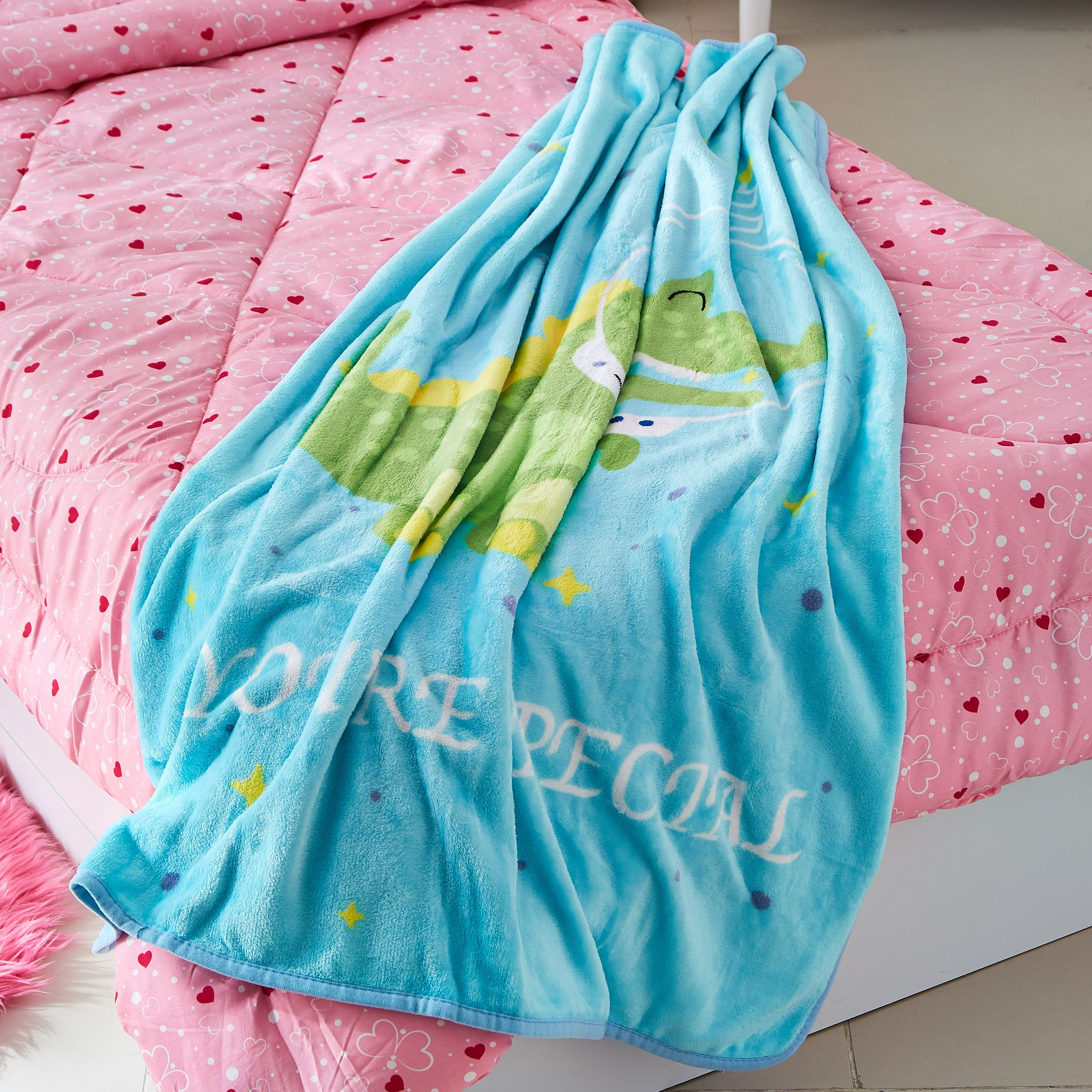 Flossy Alligator Printed Full Size Flannel Fleece Blanket - 100x140 cm-hbxhomeware-hbxkidsandyouth-image-1