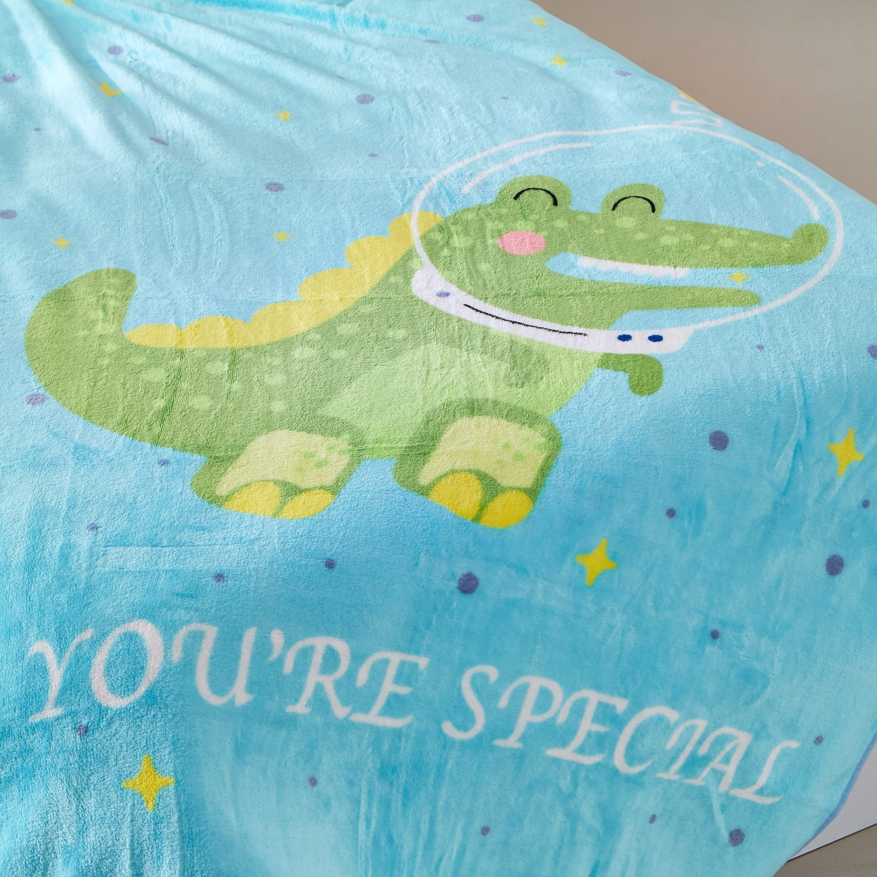Flossy Alligator Printed Full Size Flannel Fleece Blanket - 100x140 cm-hbxhomeware-hbxkidsandyouth-image-3
