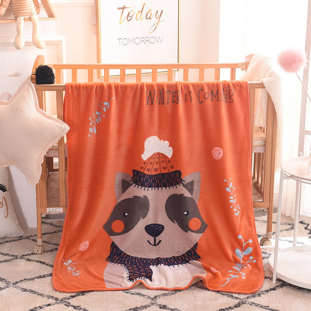 بطّانية صوف فلانيل بطبعات دب من فلوسي - 100x140 سم-hbxhomeware-hbxkidsandyouth-image-2