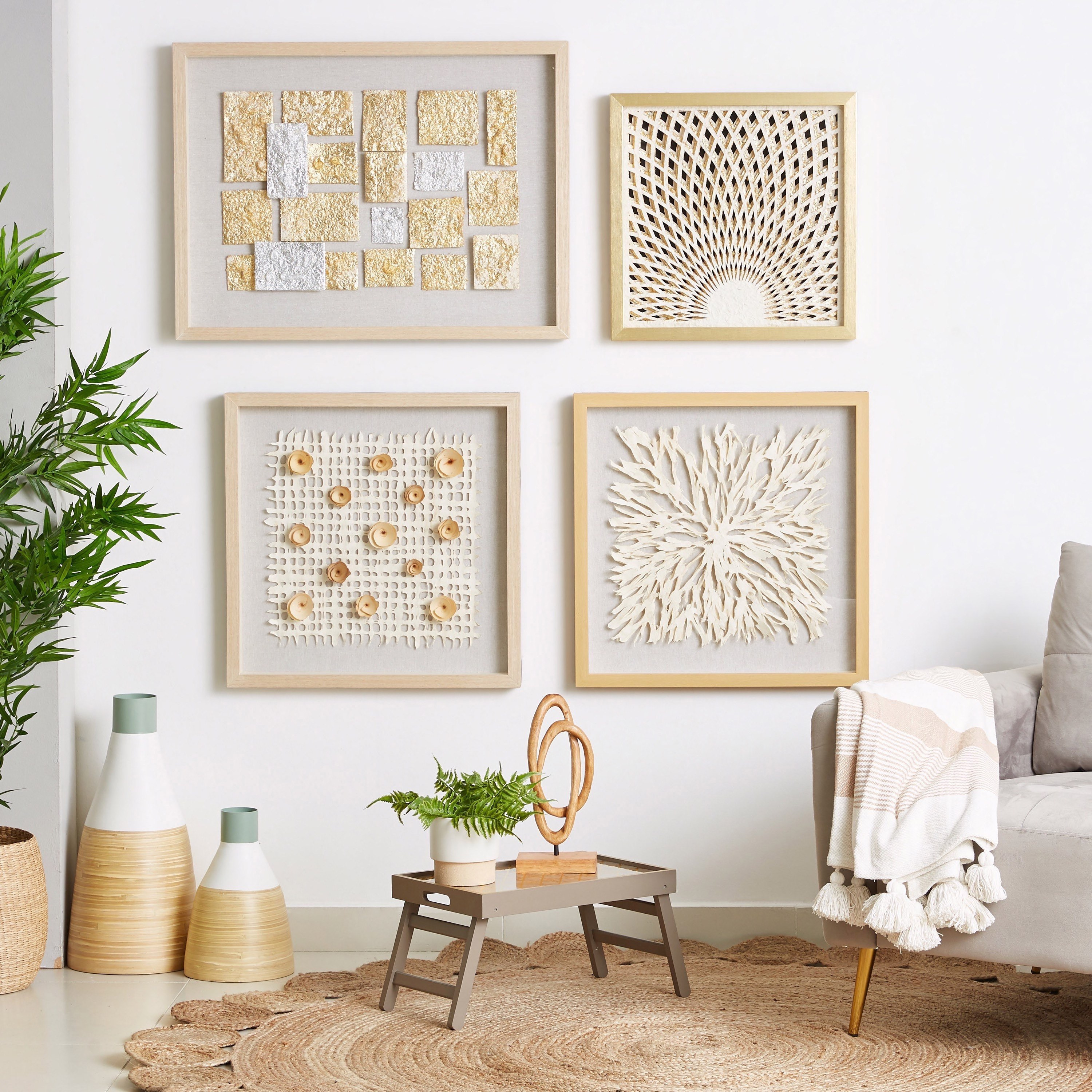 Mural Grid Paper Shadow Box Wall Art-hbxdiningroom-walldecor-wallart-image-4