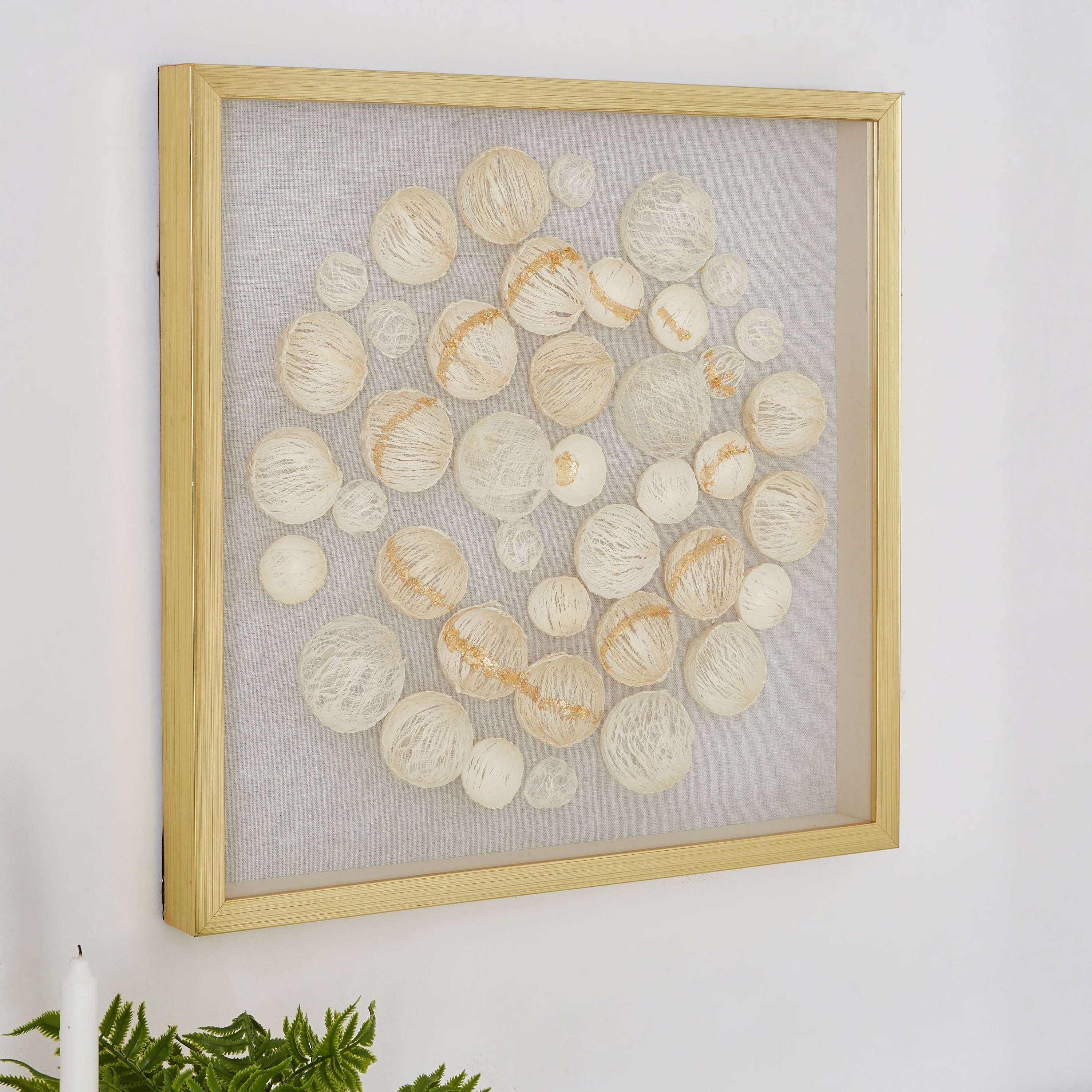 لوحة صندوق بأوراق على شكل صدف من مورال-hbxdiningroom-walldecor-wallart-image-2
