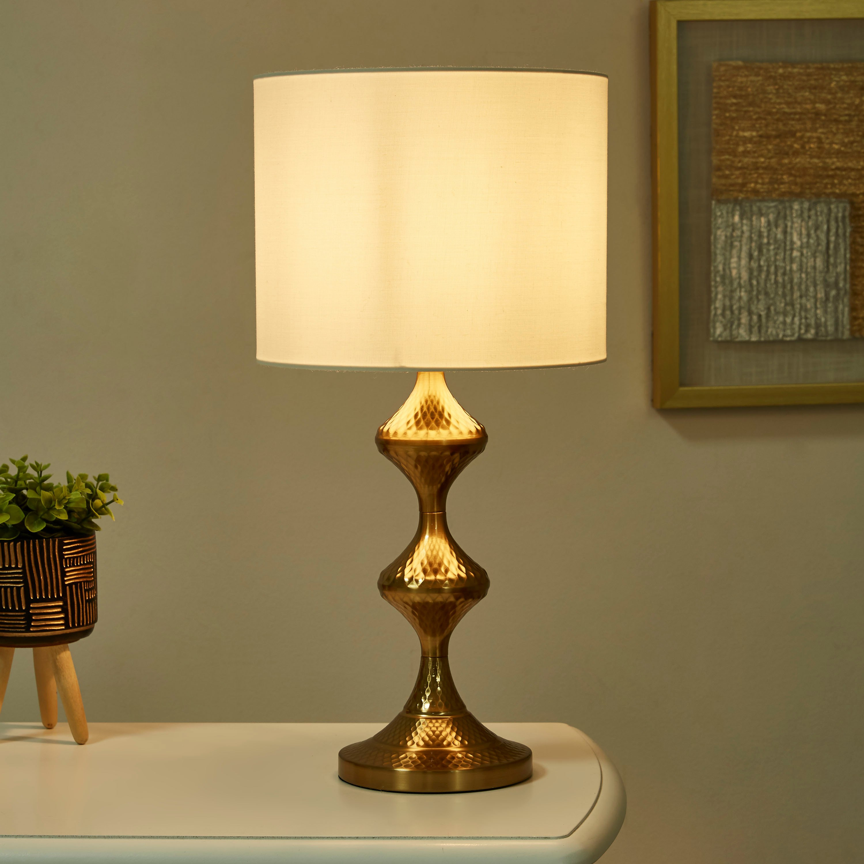 مصباح طاولة ديكور من المعدن الفاخر من دييجو - 25x49 سم-hbxlivingroom-lighting-tablelamps-image-2