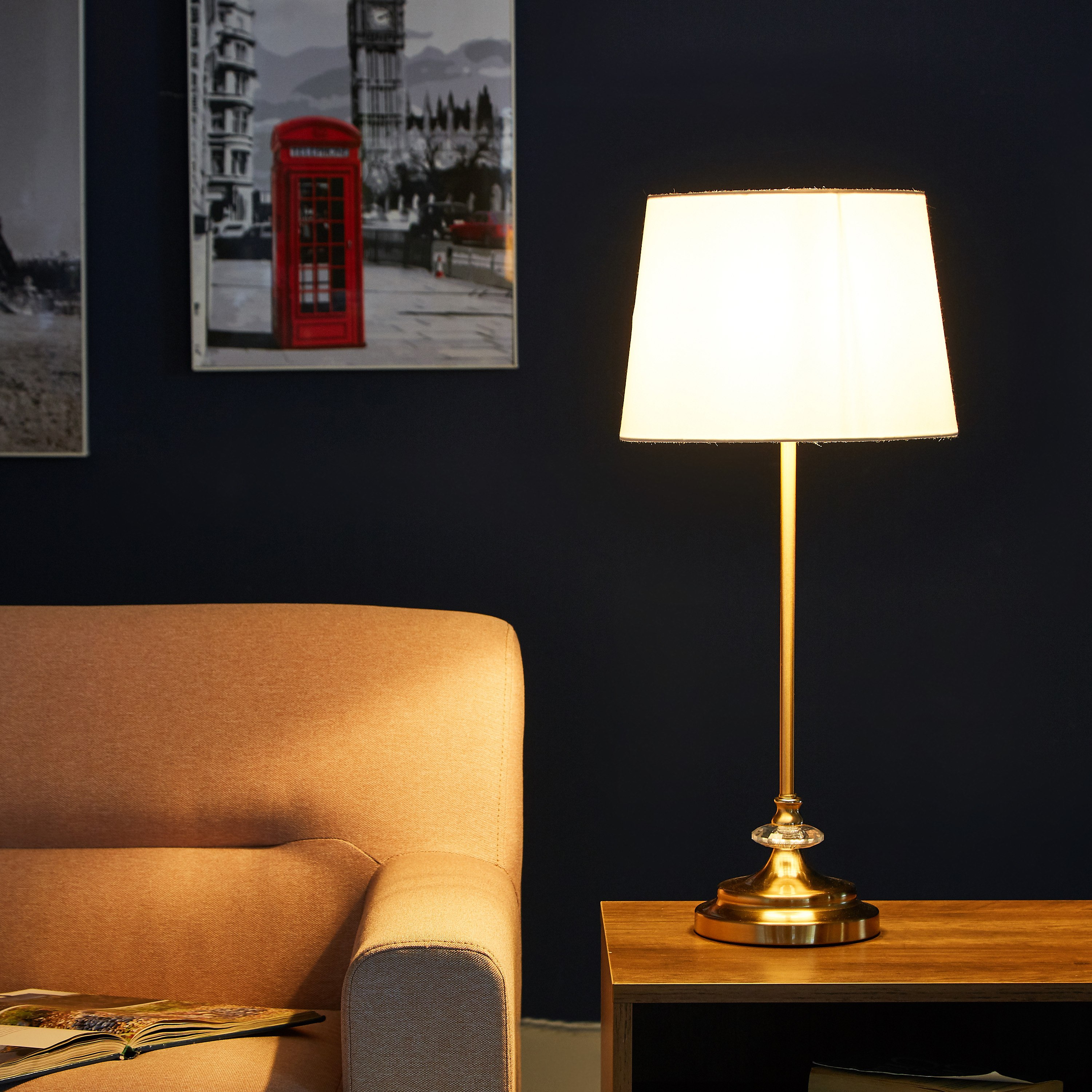 طقم مصباح طاولة من المعدن الفاخر قطعتين من دييجو - 28x62 سم-hbxlivingroom-lighting-tablelamps-image-2