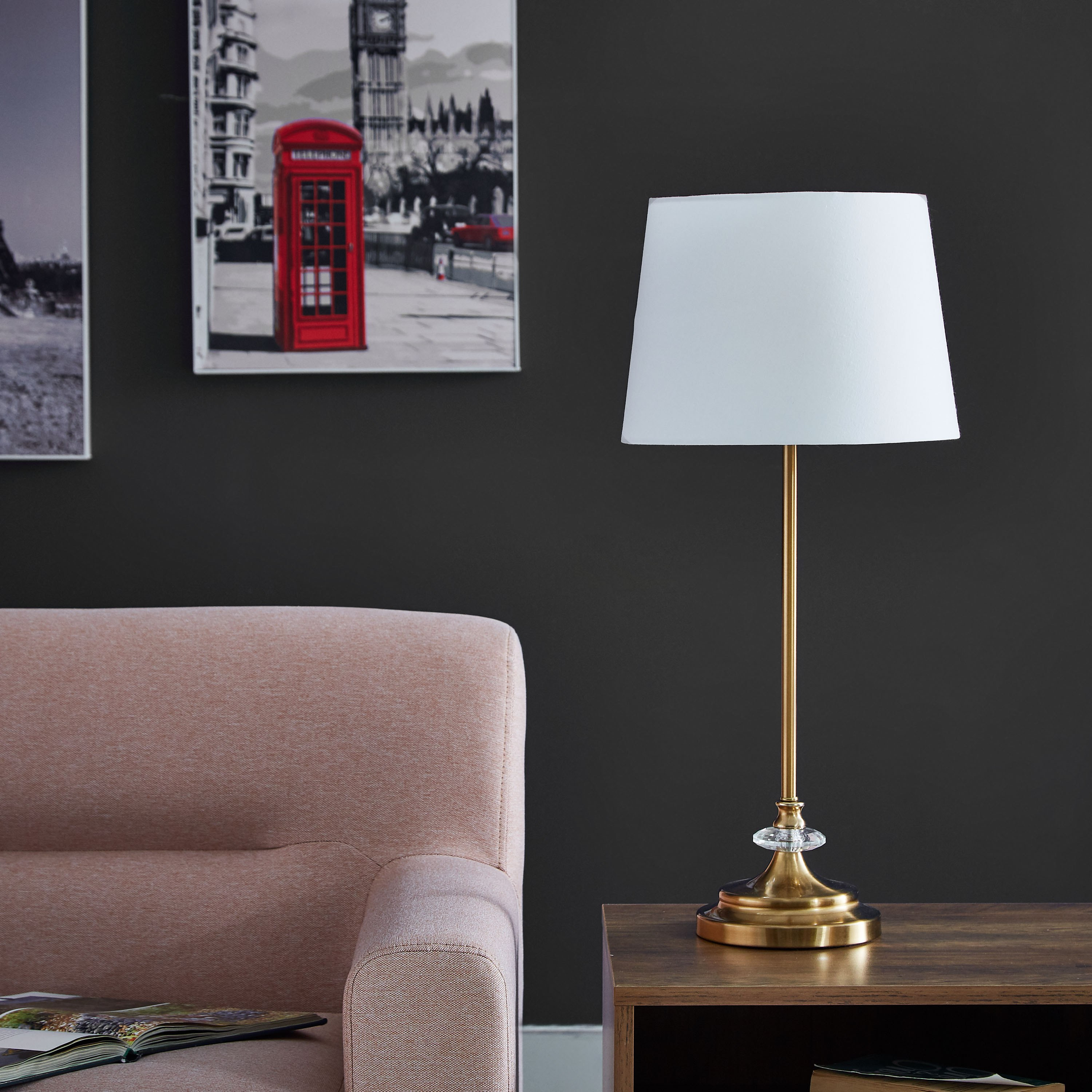 طقم مصباح طاولة من المعدن الفاخر قطعتين من دييجو - 28x62 سم-hbxlivingroom-lighting-tablelamps-image-3