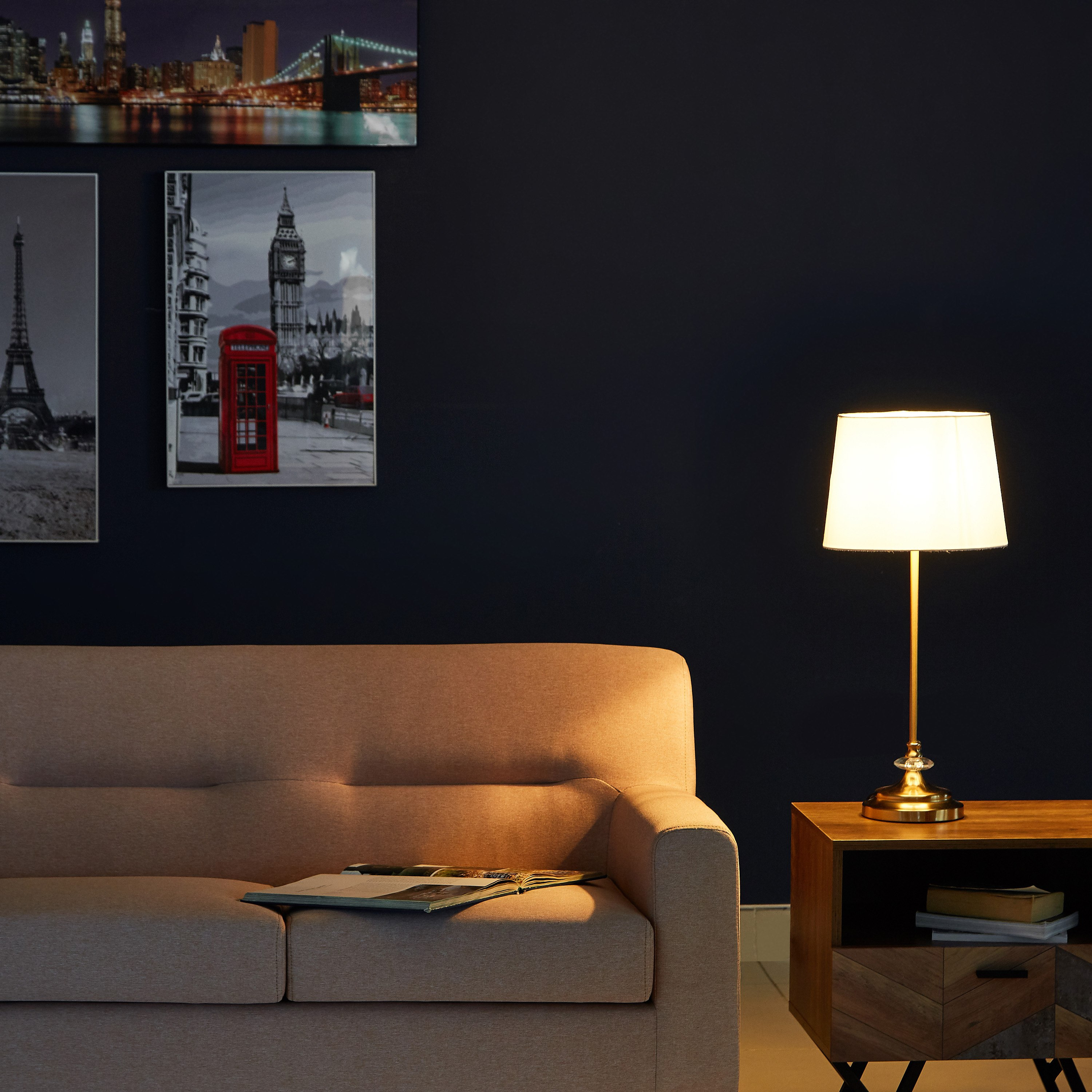 طقم مصباح طاولة من المعدن الفاخر قطعتين من دييجو - 28x62 سم-hbxlivingroom-lighting-tablelamps-image-5