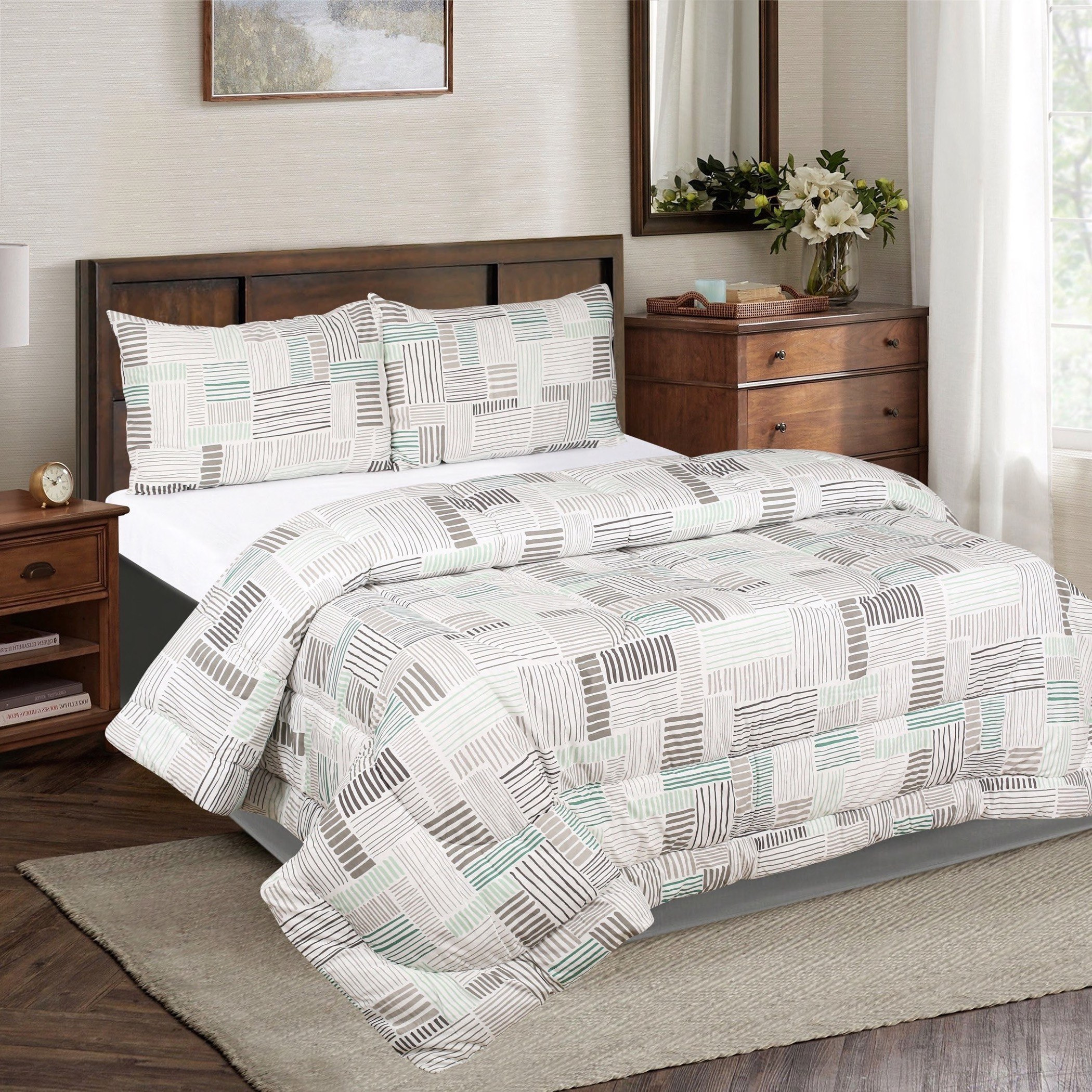 Skandi Brooklyn Cotton 3-Piece Twin Comforter Set - 160x220 cm-hbxhomeware-hbxdecorandfurnishings-image-1