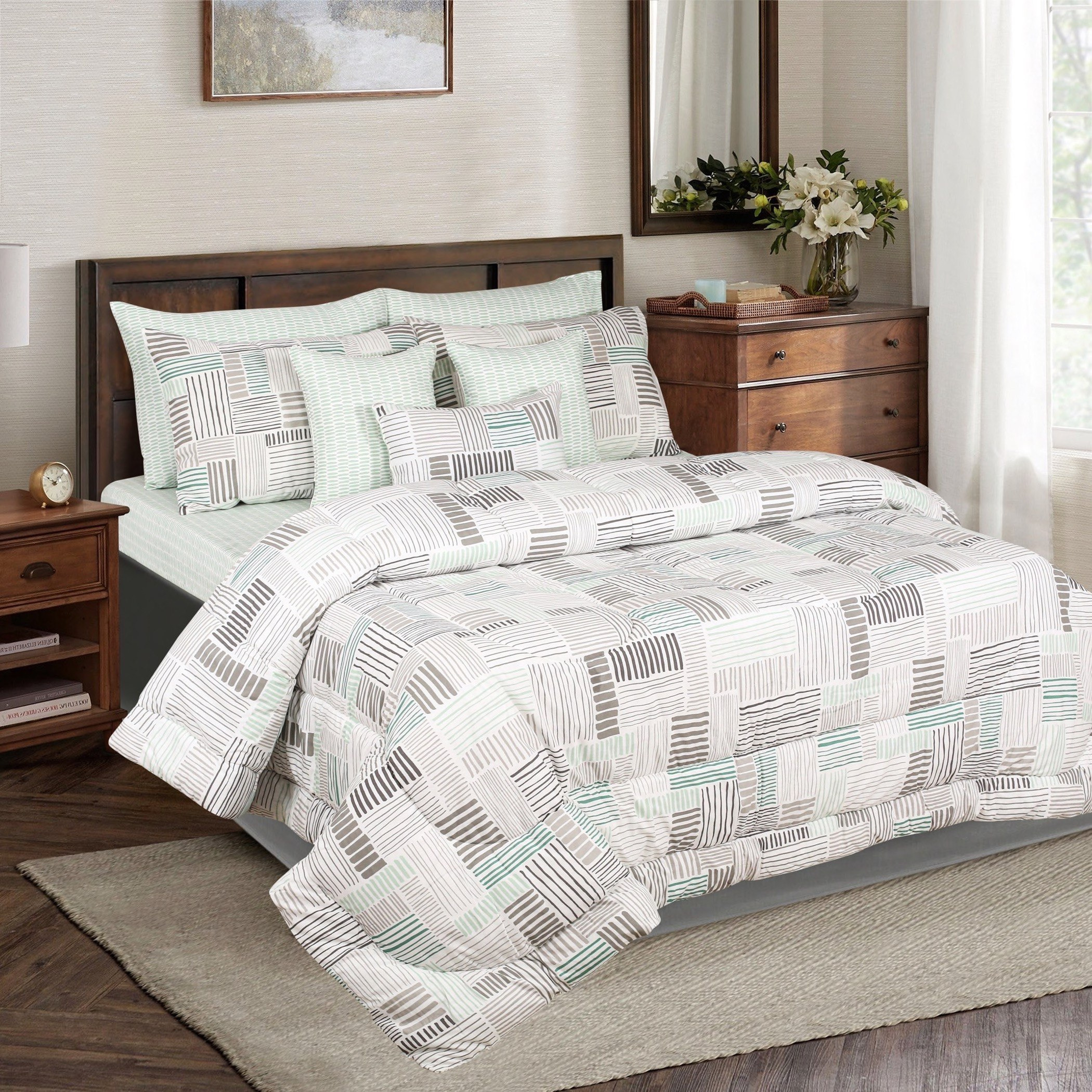 Skandi Brooklyn BIAB 9-Piece Super King Comforter Set - 240x240 cm-hbxhomeware-bedding-bedinabag-image-1