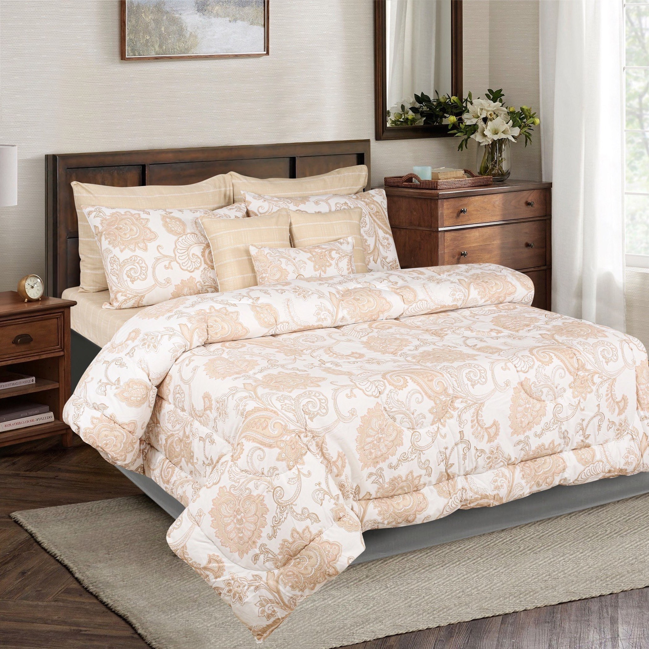 Boutique Chintz 9-Piece Super King Size Comforter Set - 240x240 cm-hbxhomeware-hbxdecorandfurnishings-image-1